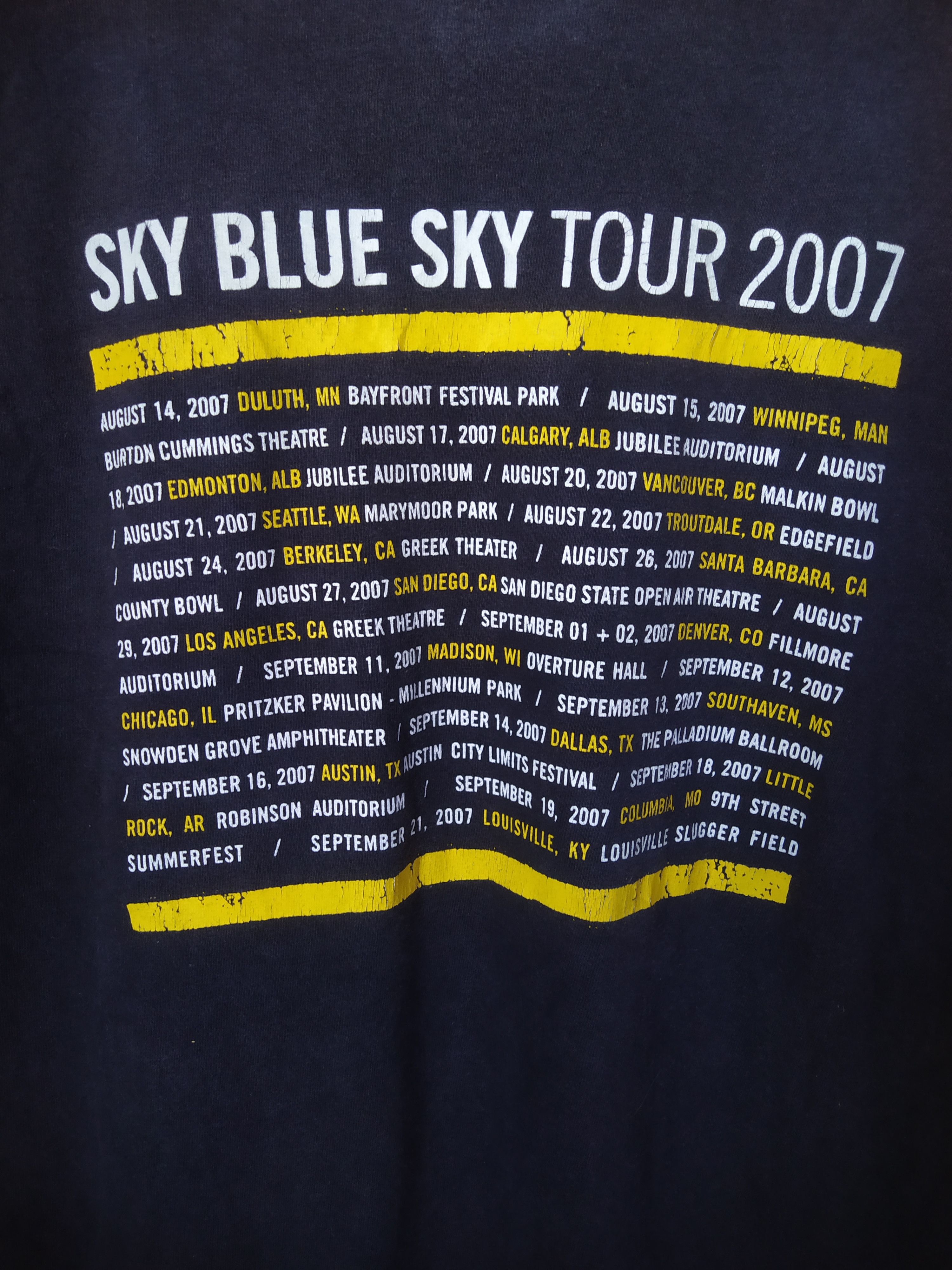 💥 Tennessee River Tag 💥 Wilco Band Sky Blue Sky Tour 2007