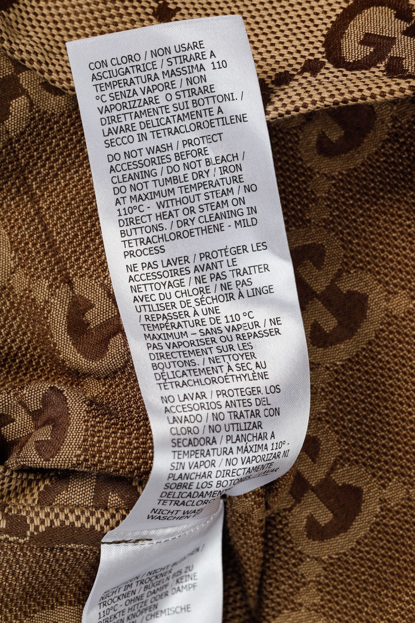 Gucci Gucci Camel Ebony Maxi GG Canvas Utility Shirt Size XS / US 0-2 / IT 36-38 - 10 Thumbnail