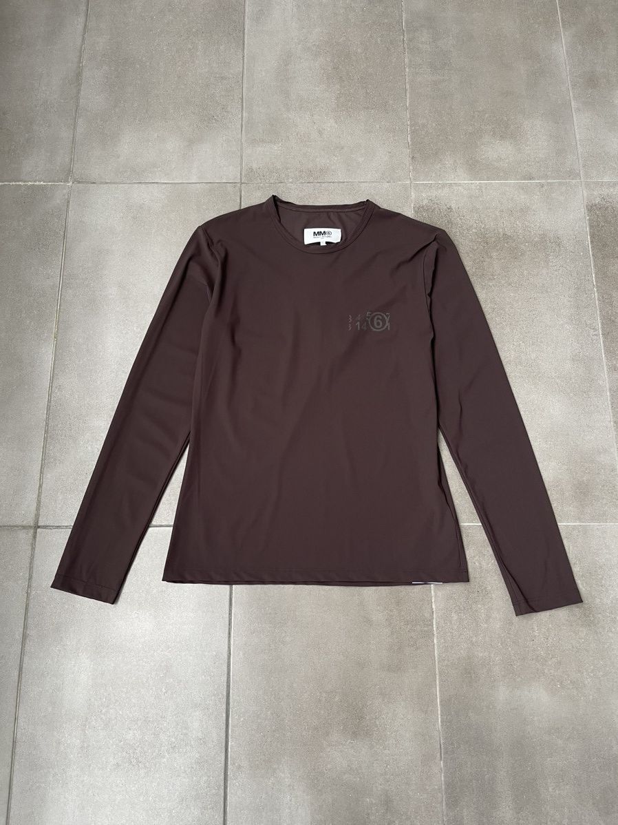 Maison Margiela !DS! SS23 Maison Margiela Printed Logo Chocolate Long Sleeve Size US M / EU 48-50 / 2 - 9 Thumbnail