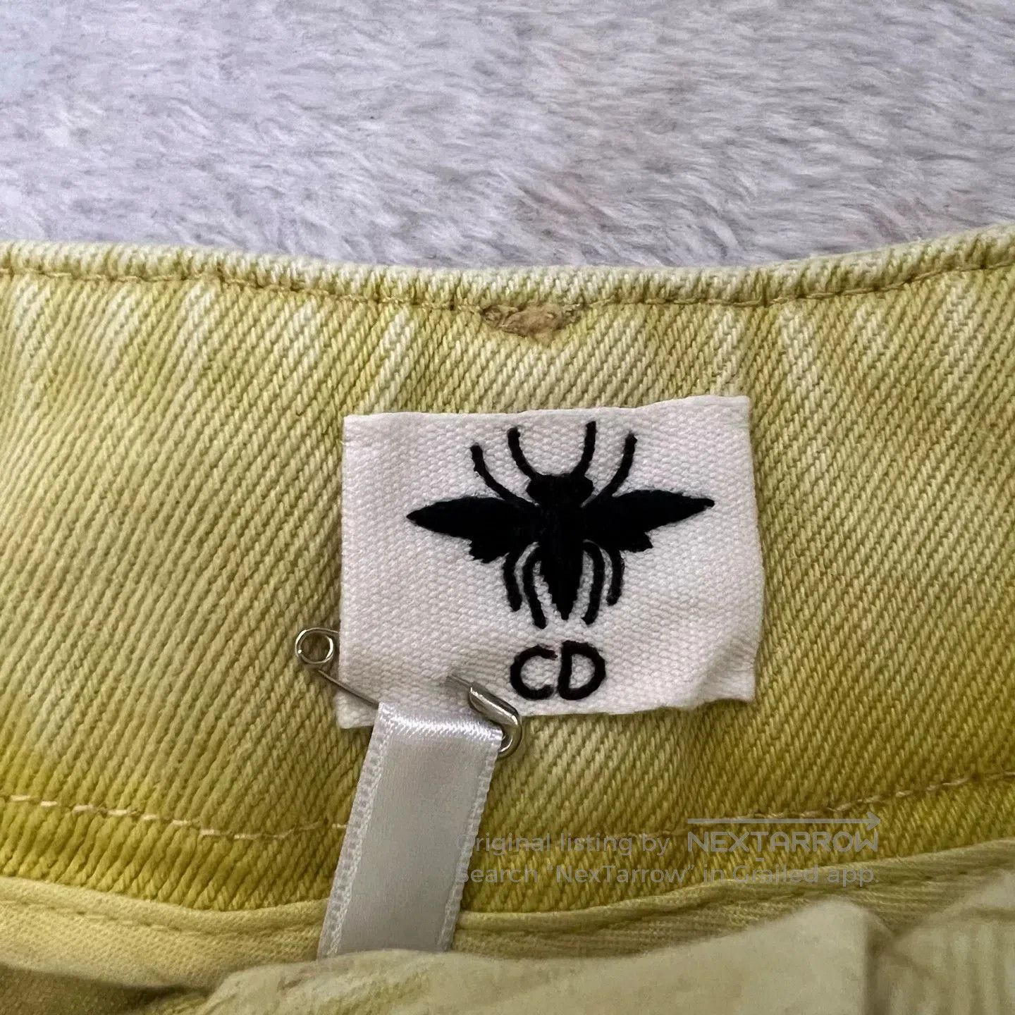 Dior Dior Yellow Belt Denim Shorts. Size 35" - 3 Thumbnail