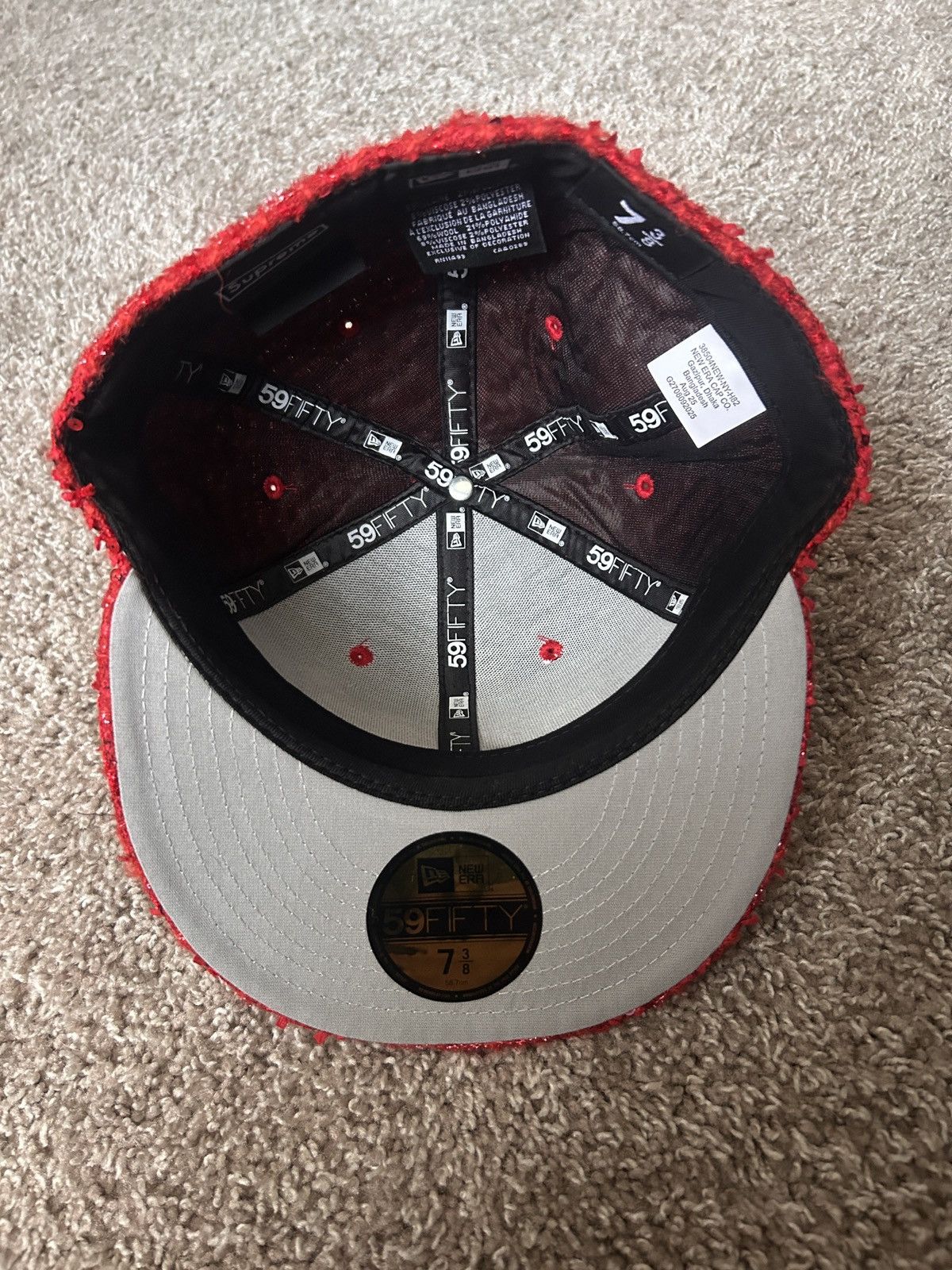 Supreme Supreme Bouclé Fitted Cap New Era Hat (7 3/8) Size ONE SIZE - 2 Thumbnail