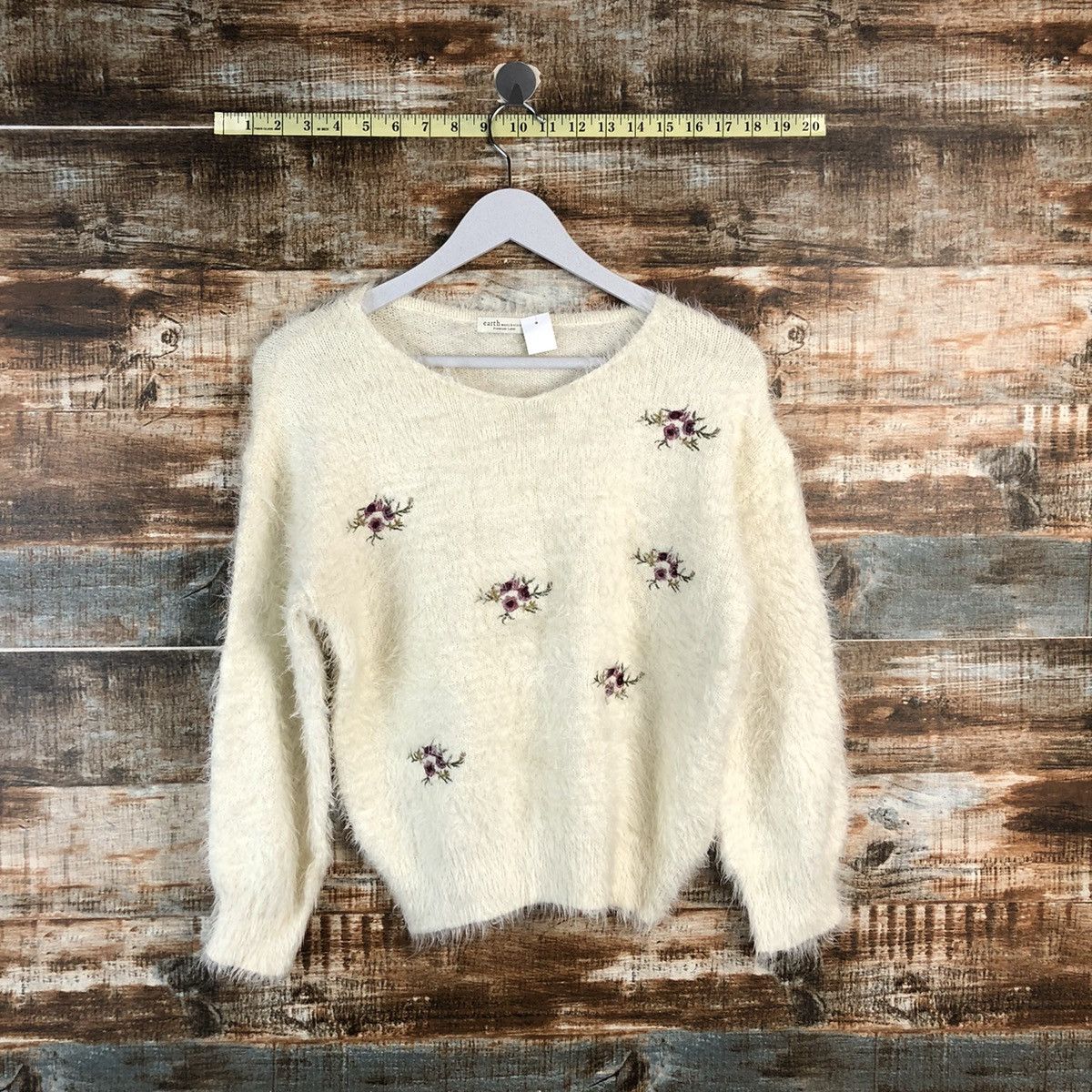 Homespun Knitwear × Japanese Brand DLL Earth Music & Econology Ivory Knitwear #C226 Size S / US 4 / IT 40 - 1 Thumbnail