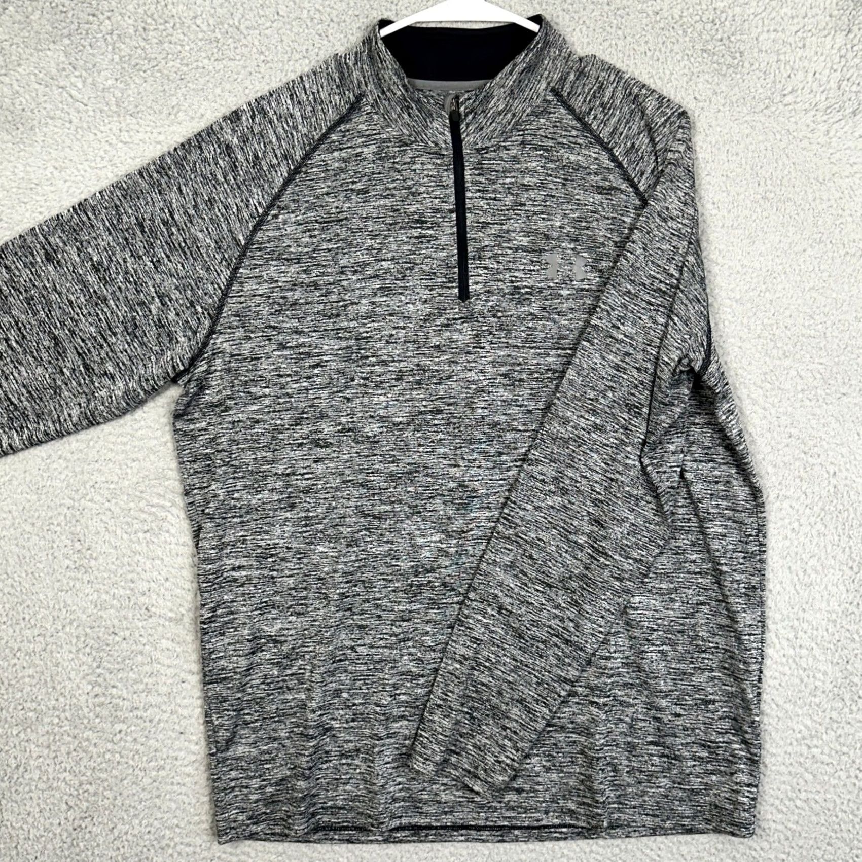 Under Armour Under Armour Shirt Mens Large Gray HeatGear Heather Quarter Zip Pullover EUC Size US L / EU 52-54 / 3 - 2 Thumbnail