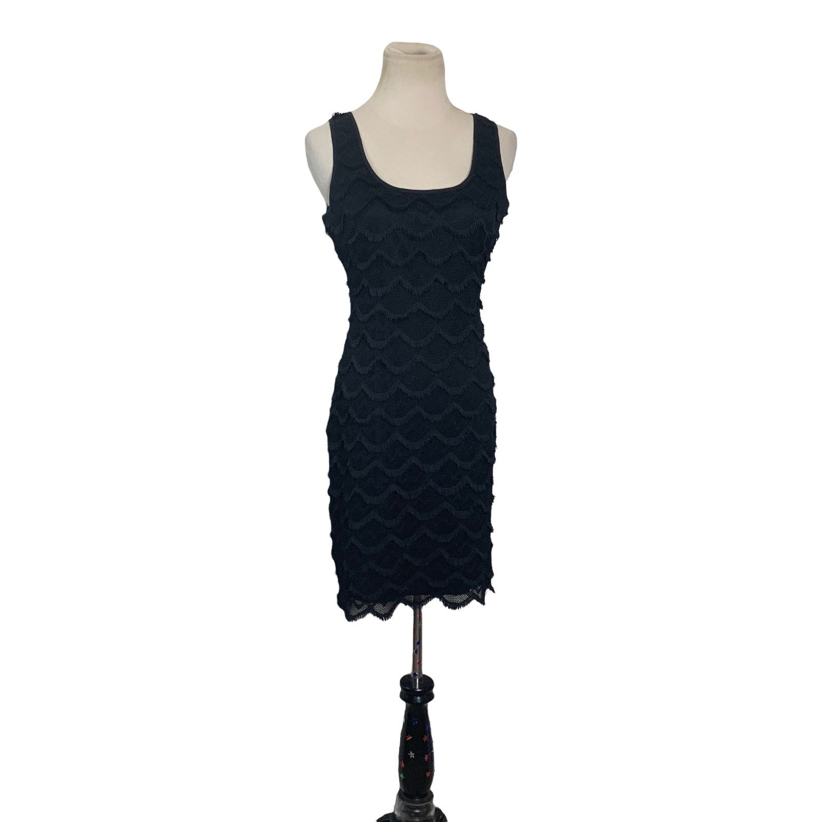 Guess Guess black frayed cocktail mini dress size Small Size S / US 4 / IT 40 - 1 Thumbnail