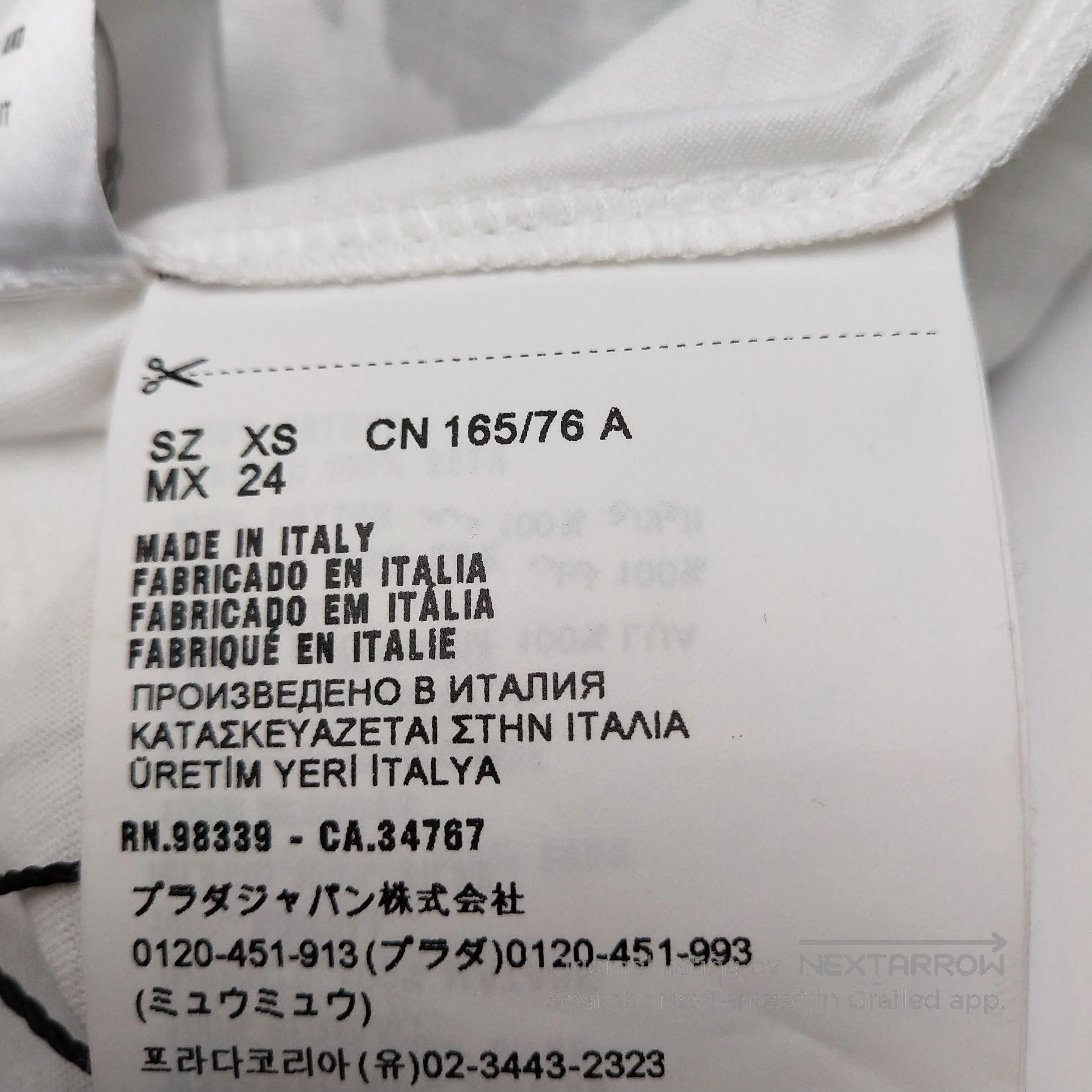 Prada Prada Cotton Printed Round Neck T. Size XS / US 0-2 / IT 36-38 - 6 Thumbnail