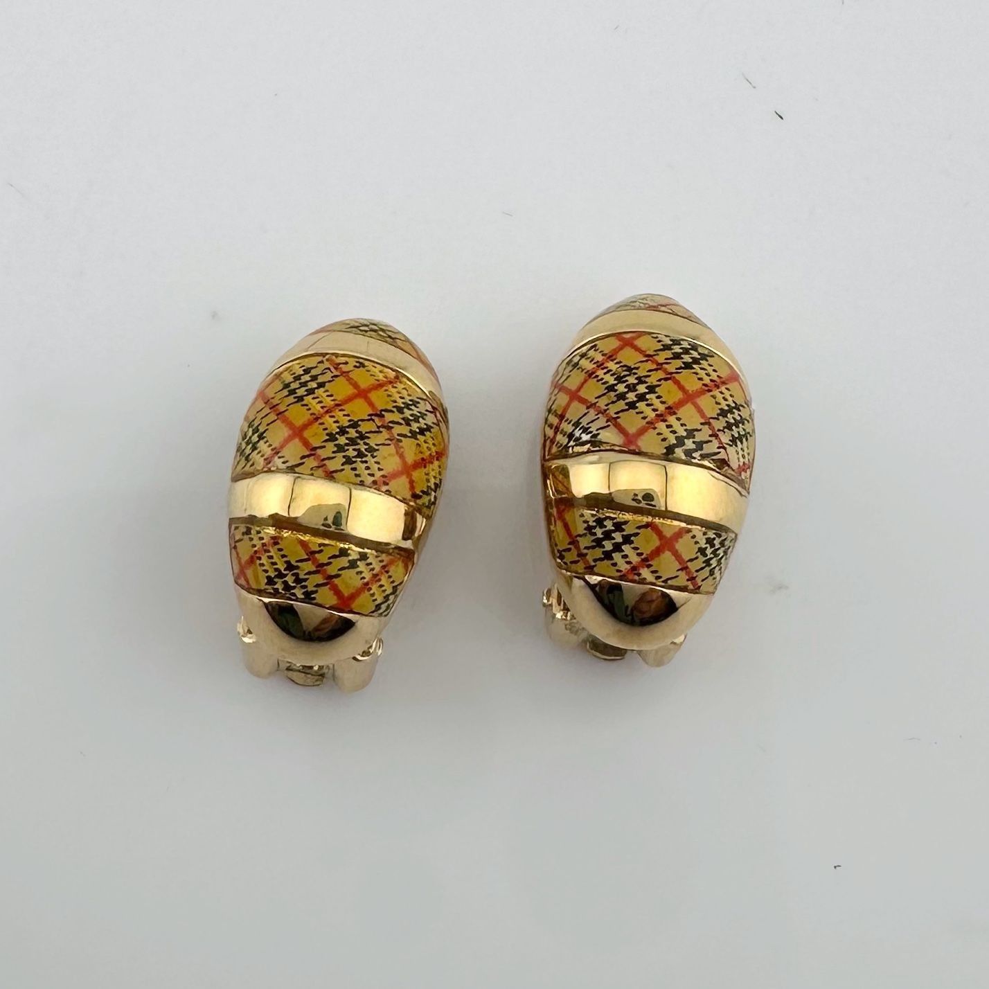 Burberry Burberrys of London Nova Check Clip On Earrings with Branded Size ONE SIZE - 6 Thumbnail