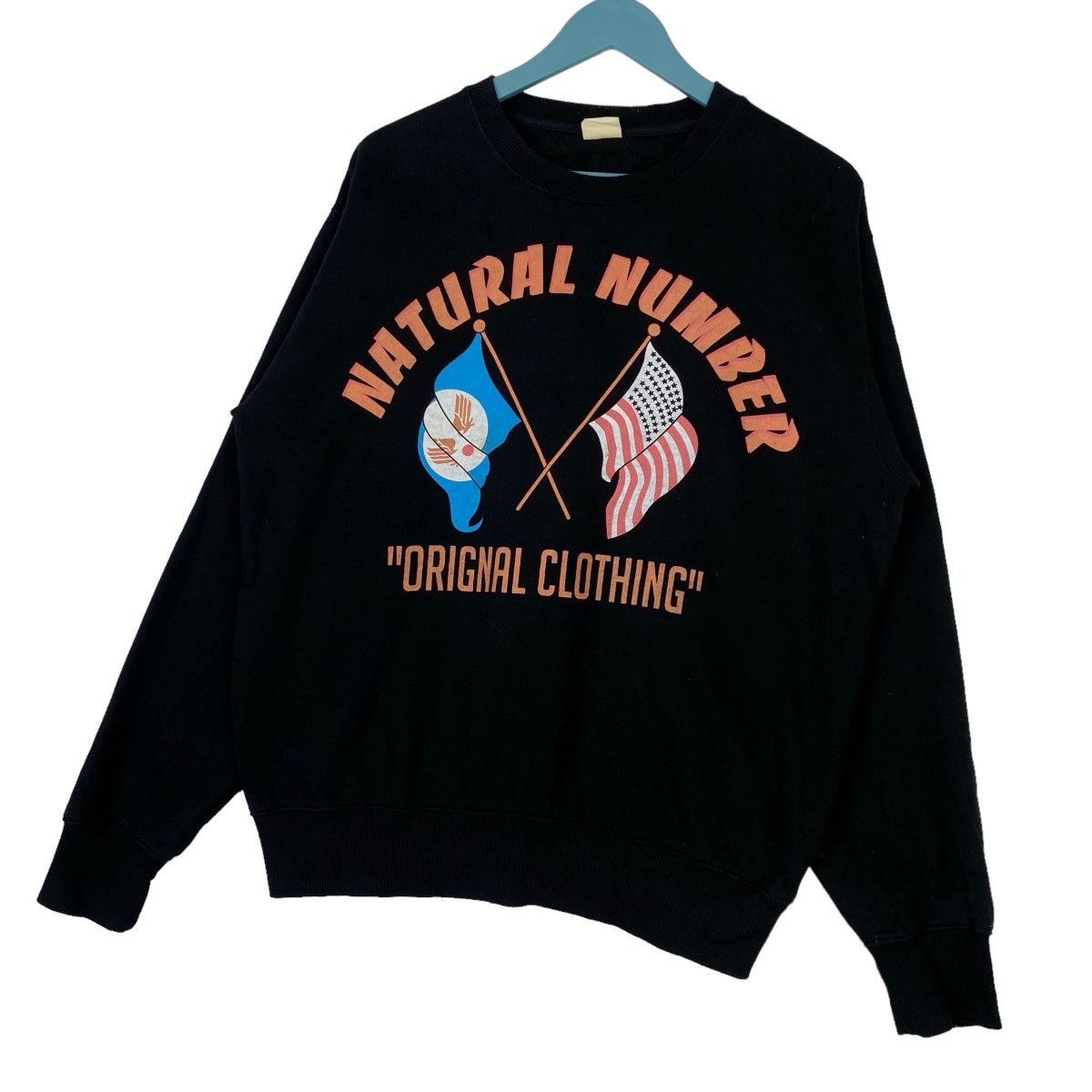 Designer × Vintage Natural Number Spellout Logo Sweatshirt Crewneck Pullover Size US L / EU 52-54 / 3 - 3 Thumbnail
