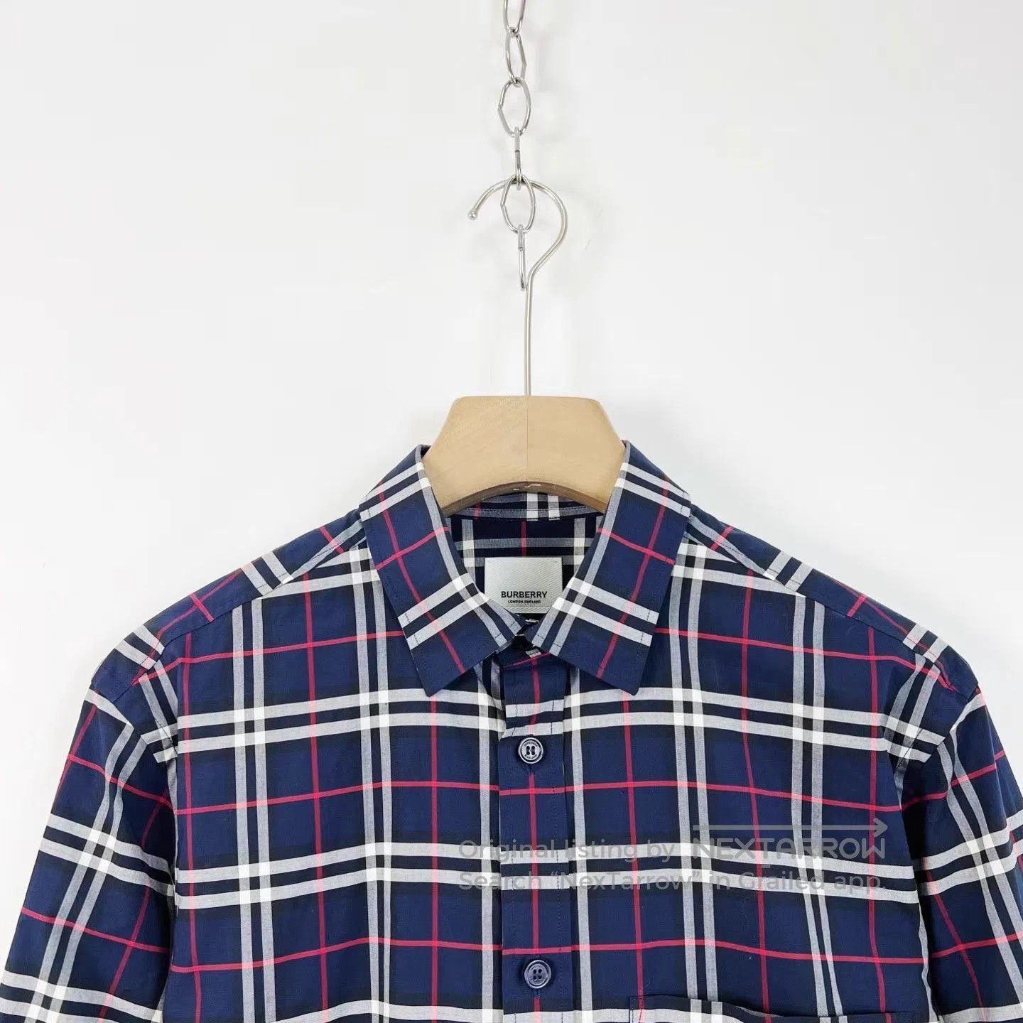 Burberry Blue Plaid Long Sleeve Button-Up Shirt. Size US S / EU 44-46 / 1 - 3 Thumbnail
