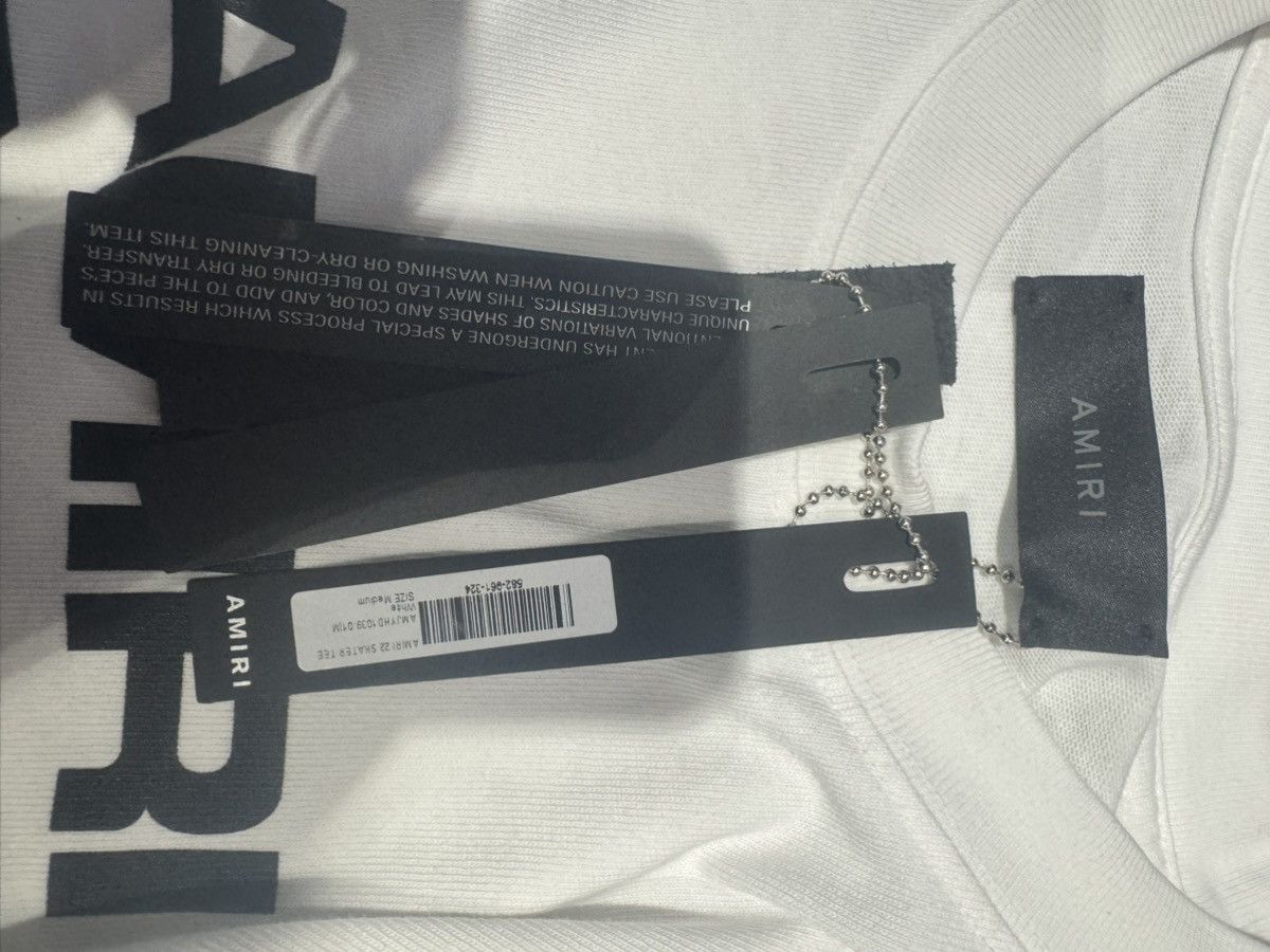 Amiri Amiri Skater Tee White Size US XL / EU 56 / 4 - 3 Thumbnail
