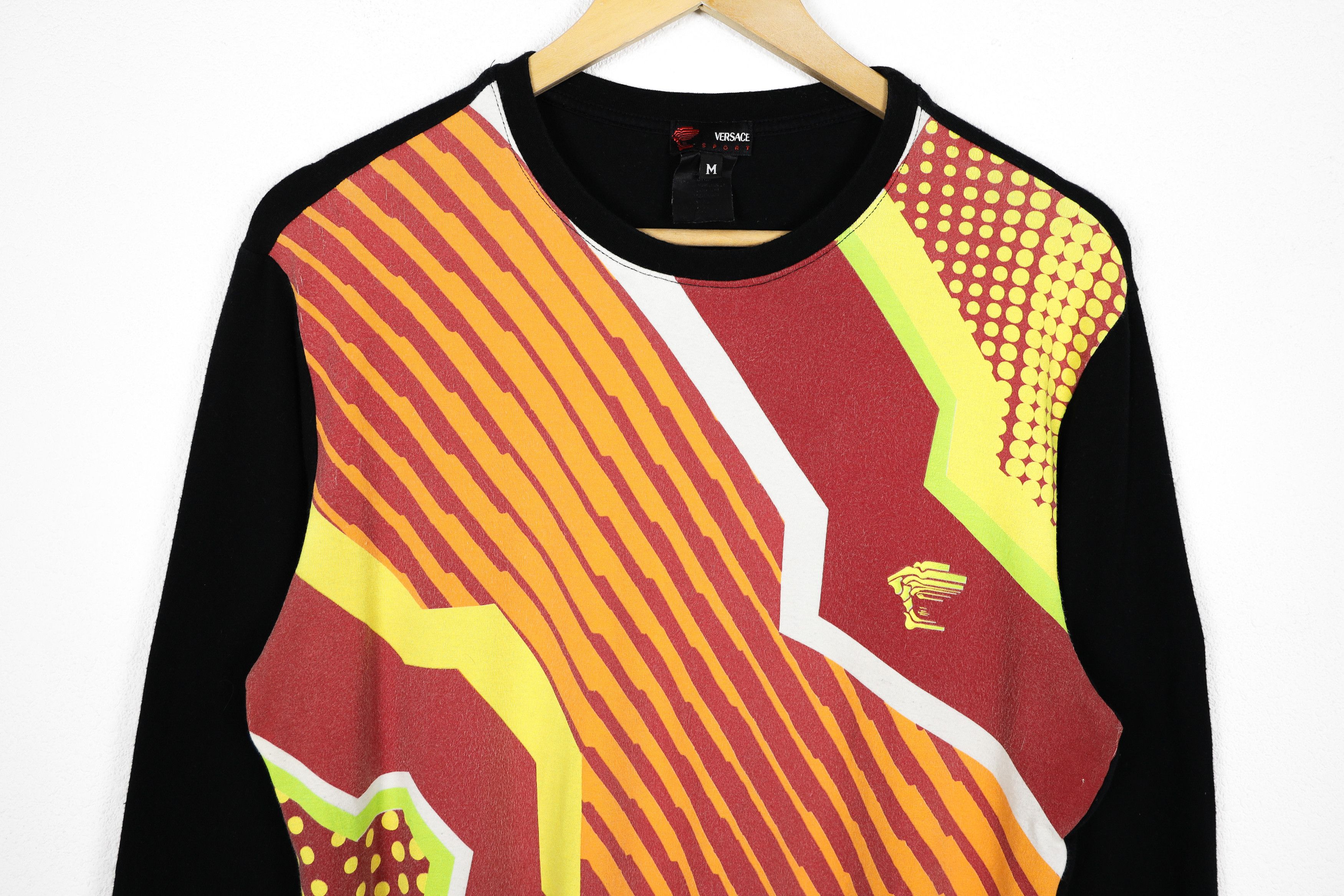 Versace × Versace Jeans Couture Vintage Versace Sport Medusa Graphic Logo LS Tee T-shirt 90s Size US M / EU 48-50 / 2 - 2 Thumbnail