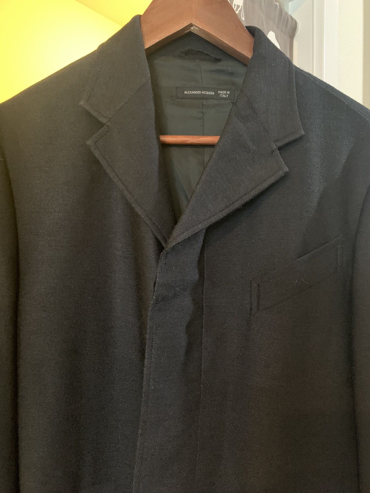 Alexander McQueen 1990s Alexander McQueen Lee Era Archival Long Black Coat Size US S / EU 44-46 / 1 - 4 Thumbnail