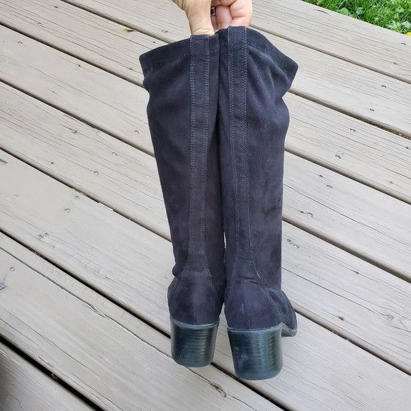 Vintage Vintage 90s y2k Bratz Black Faux Suede Vegan Square Toe Boot Size US 7.5 / IT 37.5 - 5 Thumbnail