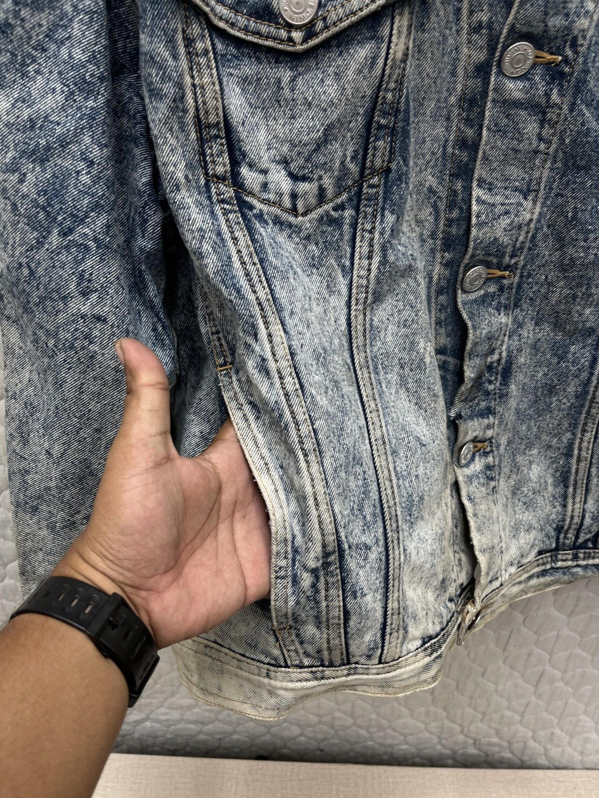 Edwin 🔥🔥🔥STEALS VTG EDWIN ACID WASH DENIM JACKET Size US XL / EU 56 / 4 - 16 Thumbnail