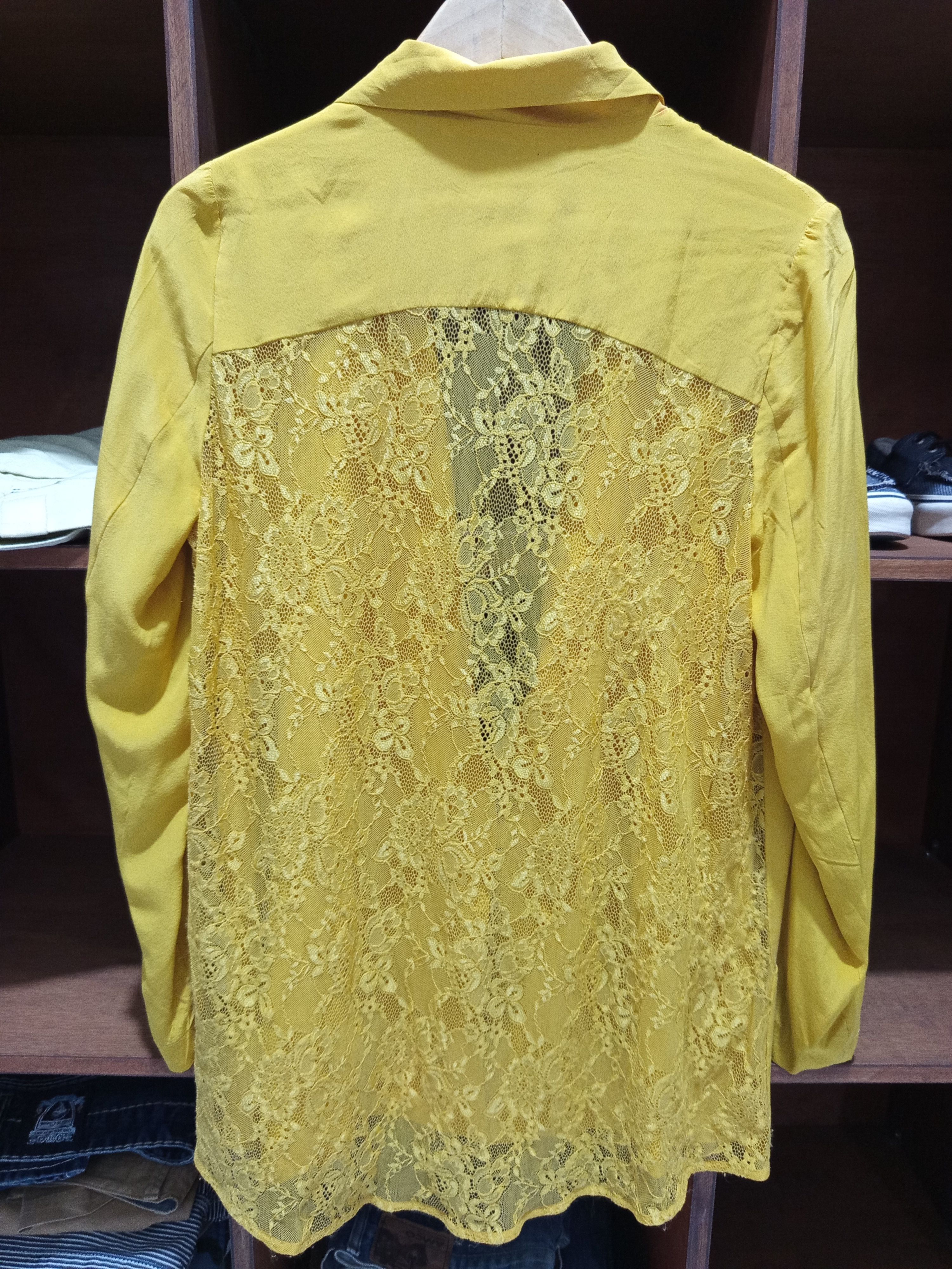 Zimmermann Zimmermann Yellow Silk Lace Panel Blouse Size XS / US 0-2 / IT 36-38 - 6 Thumbnail