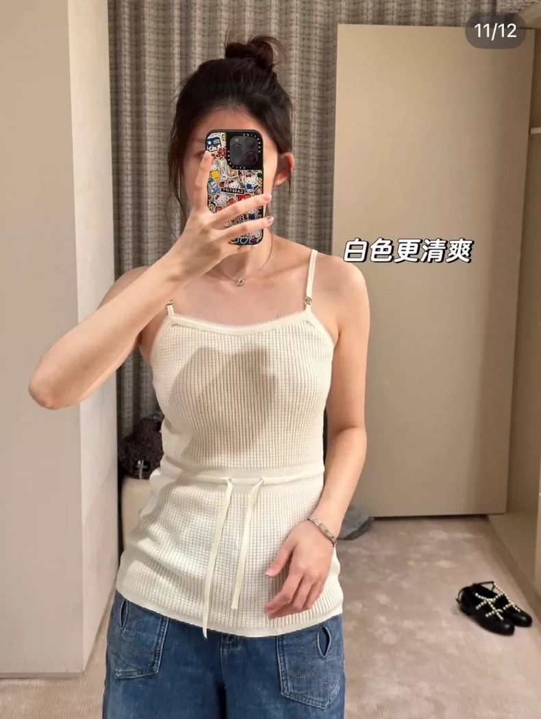 Chanel Chanel 24A lace waist-tight knitted suspender vest 2504-Nex Size XS / US 0-2 / IT 36-38 - 9 Thumbnail