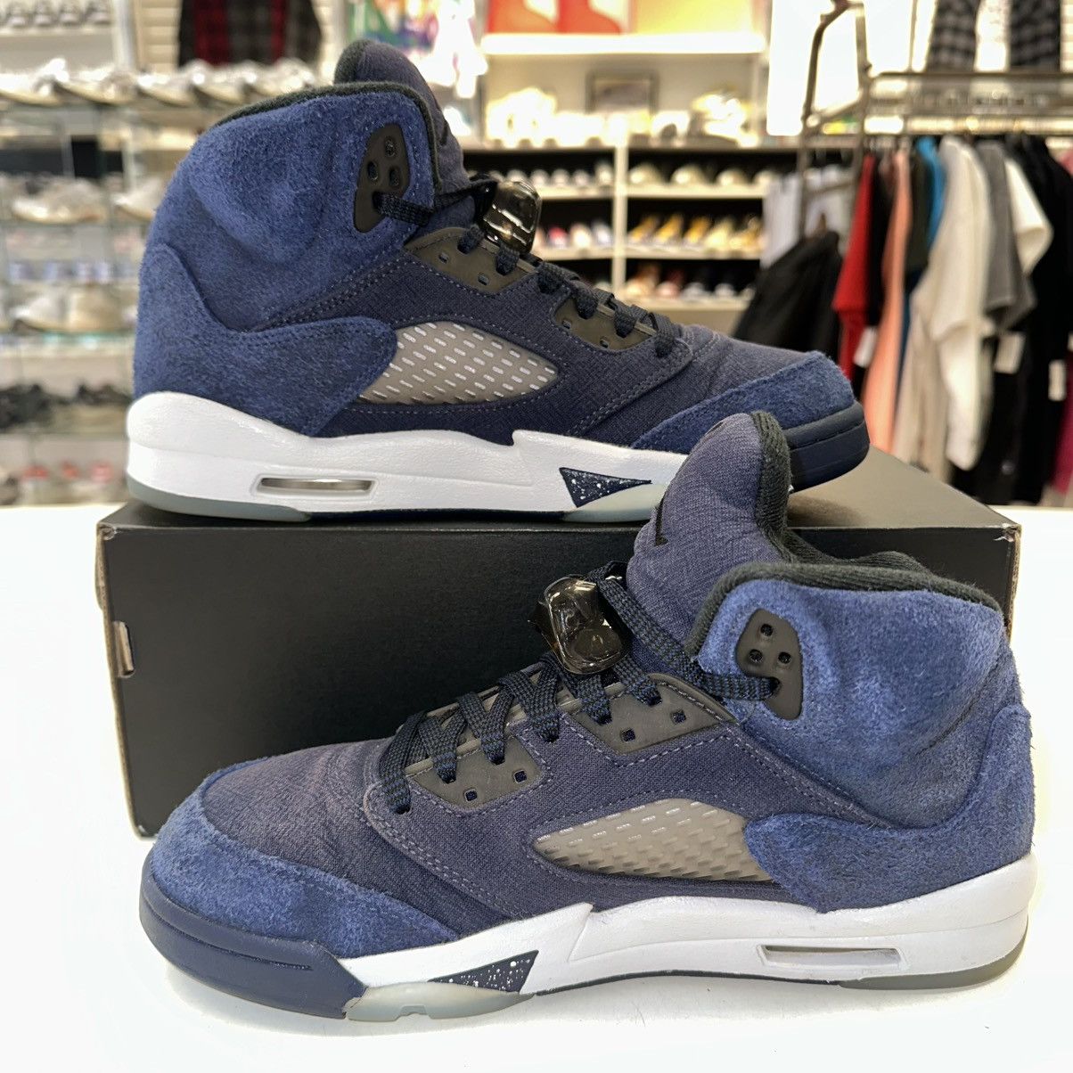 Jordan Brand × Nike Size 8.5W - Air Jordan 5 Retro GS Midnight Navy FN5452-400 Size US 8.5 / IT 38.5 - 2 Thumbnail