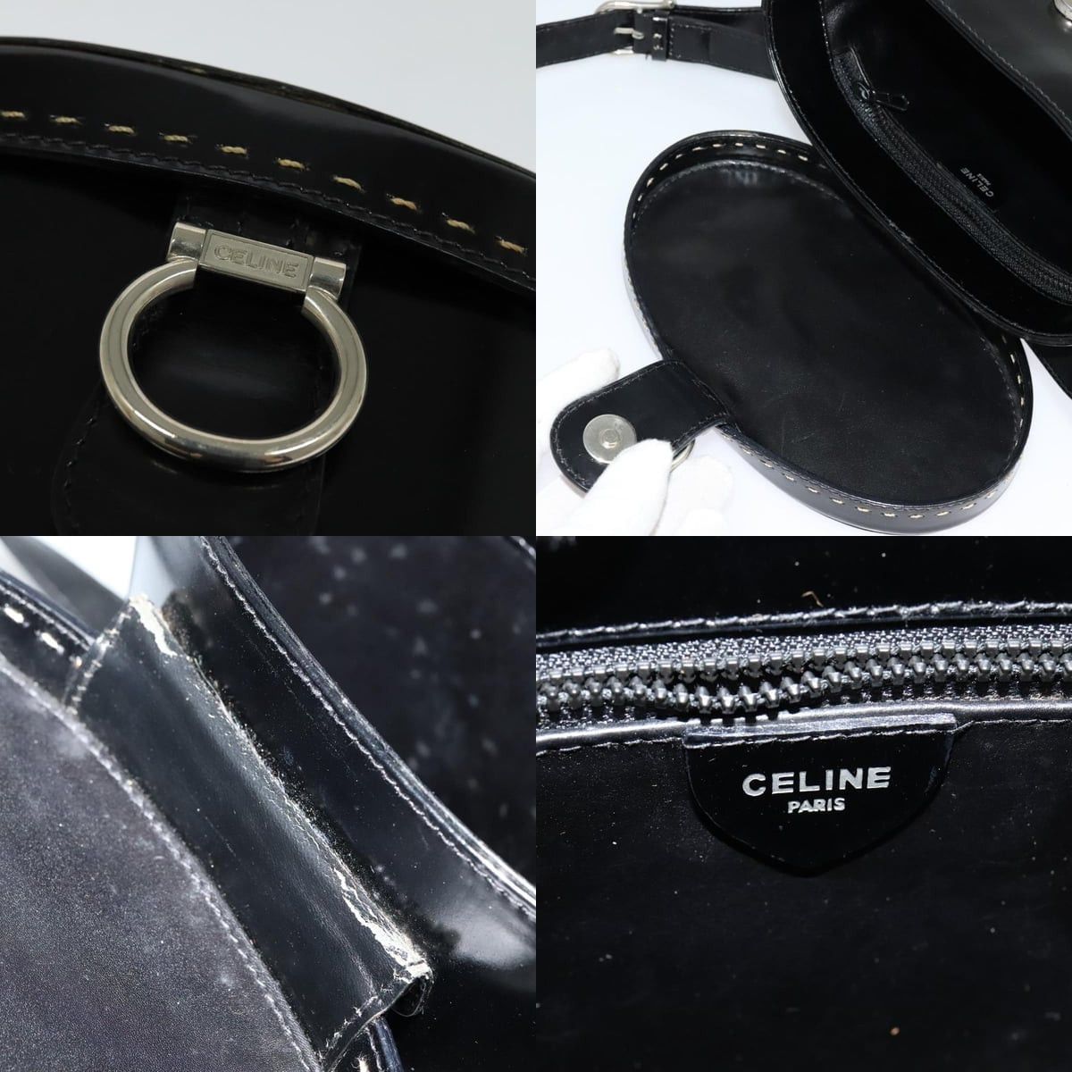 Celine CELINE Shoulder Bag Patent Leather Black Size ONE SIZE - 11 Thumbnail