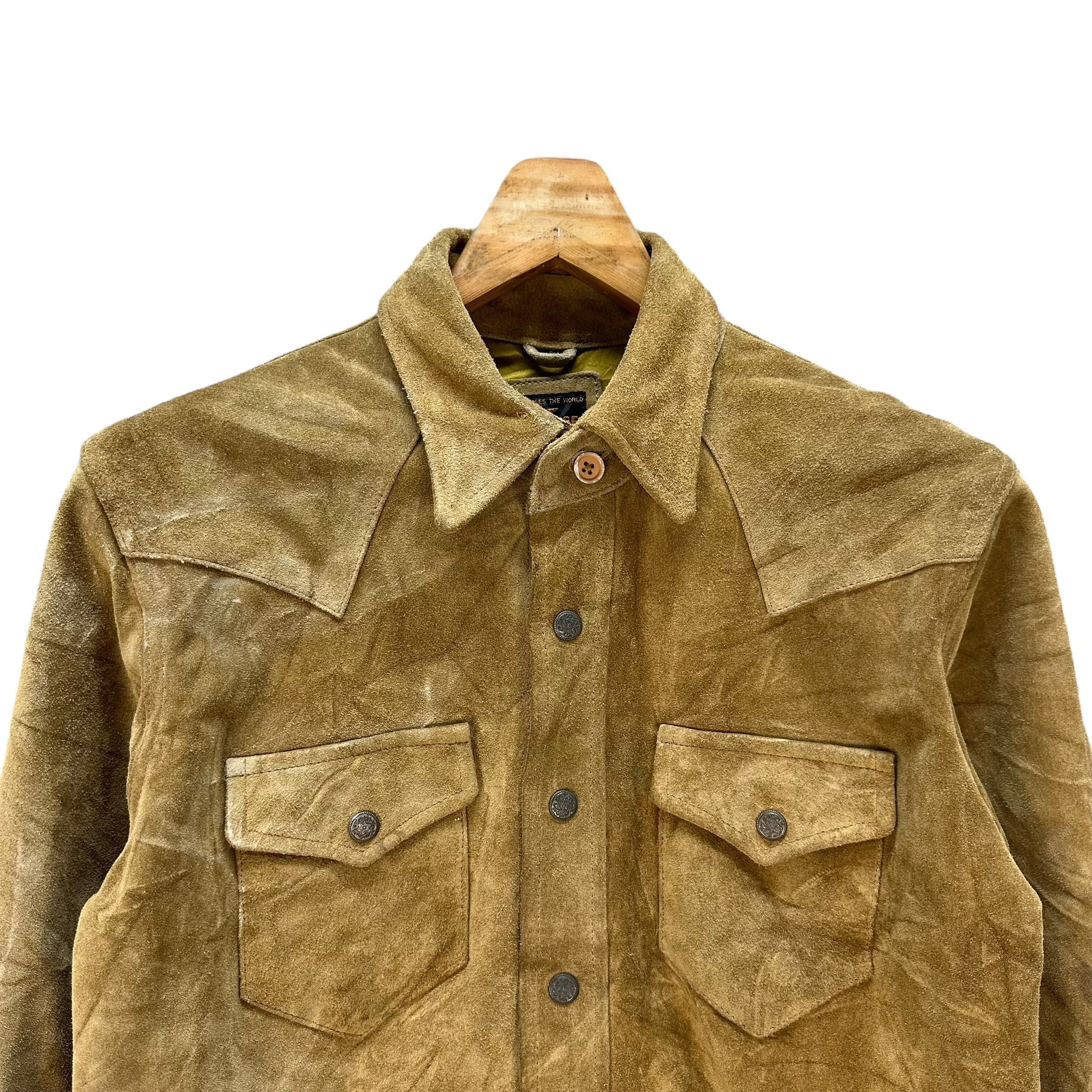 Japanese Brand DOG HOUSE Cowhide Leather Western Shirt Jacket #A78-1894 Size US M / EU 48-50 / 2 - 2 Thumbnail