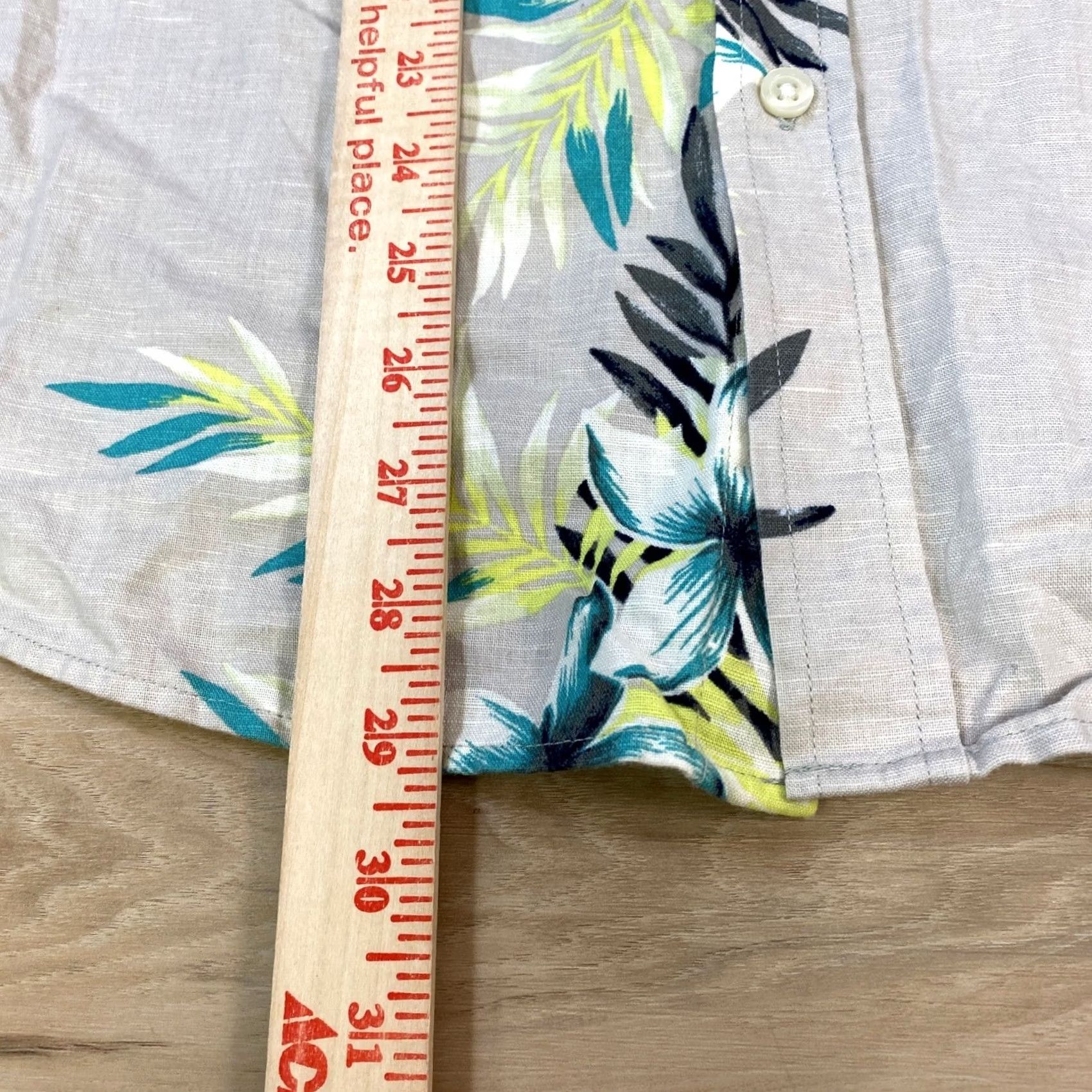 Banana Republic Banana Republic Shirt Men Large Slim Fit Linen Blend Floral Gray Summer Size US L / EU 52-54 / 3 - 5 Thumbnail