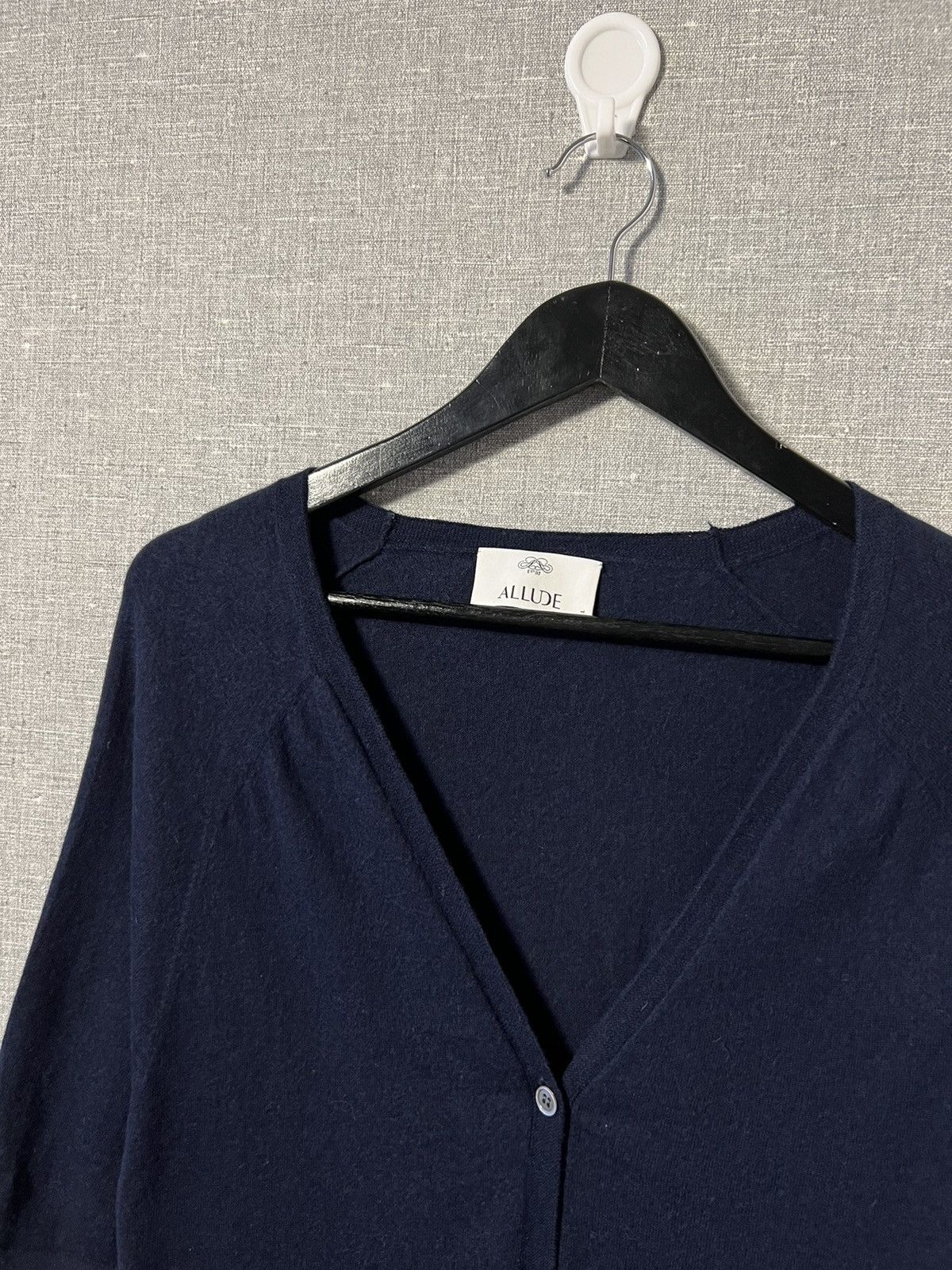 Allude Allude Cashmere Button Up Cardigan Short Sleeve Sweater Size L / US 10 / IT 46 - 3 Thumbnail