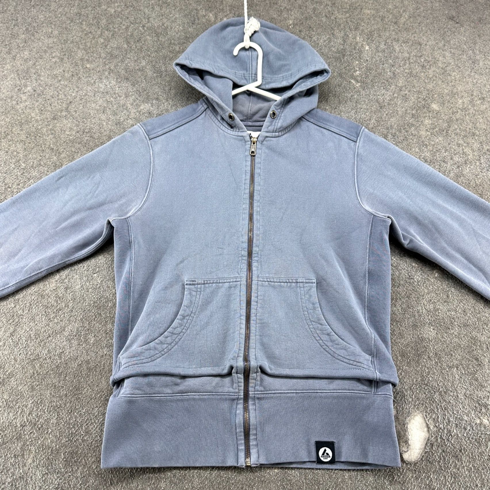 Vintage VINTAGE American Giant Jacket Mens Small Blue Full Zip Hoodie Cotton Heavyweight Bomber Hooded 90s Grunge USA Logo Size US S / EU 44-46 / 1 - 4 Thumbnail