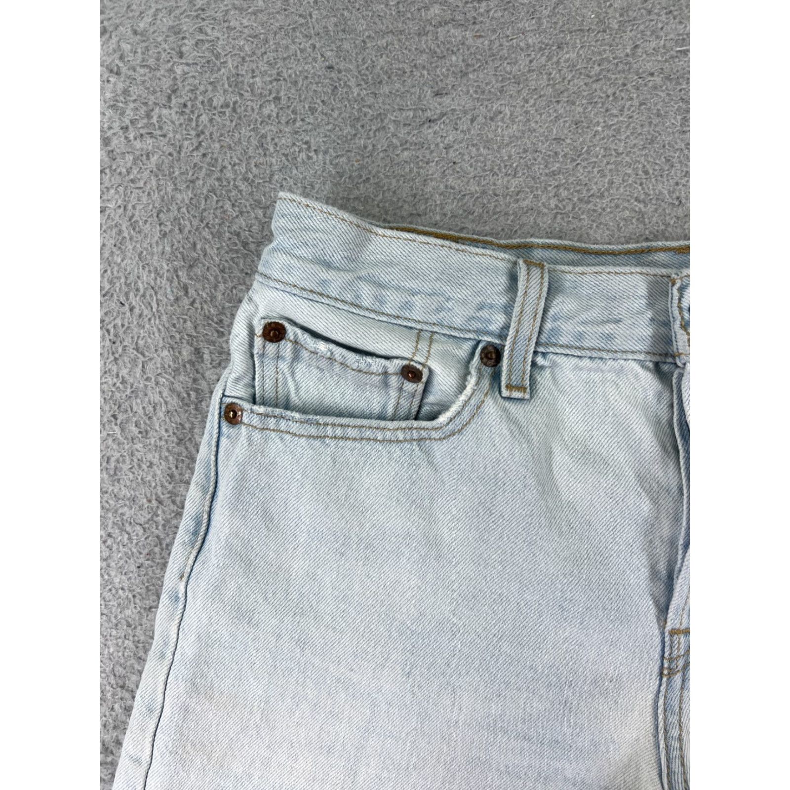 Levi's VINTAGE Levis Shorts Womens 28 Blue Denim Jean Cutoff Premium Big E Button Wedgie 25x2 Size 28" / US 6 / IT 42 - 4 Thumbnail