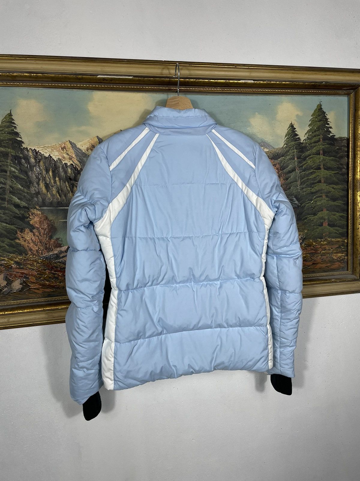 Nike × Vintage Nike Small Swoosh Zip Hoodie Blue Y2k 00s Retro Winter Warm Size XS / US 0-2 / IT 36-38 - 8 Thumbnail