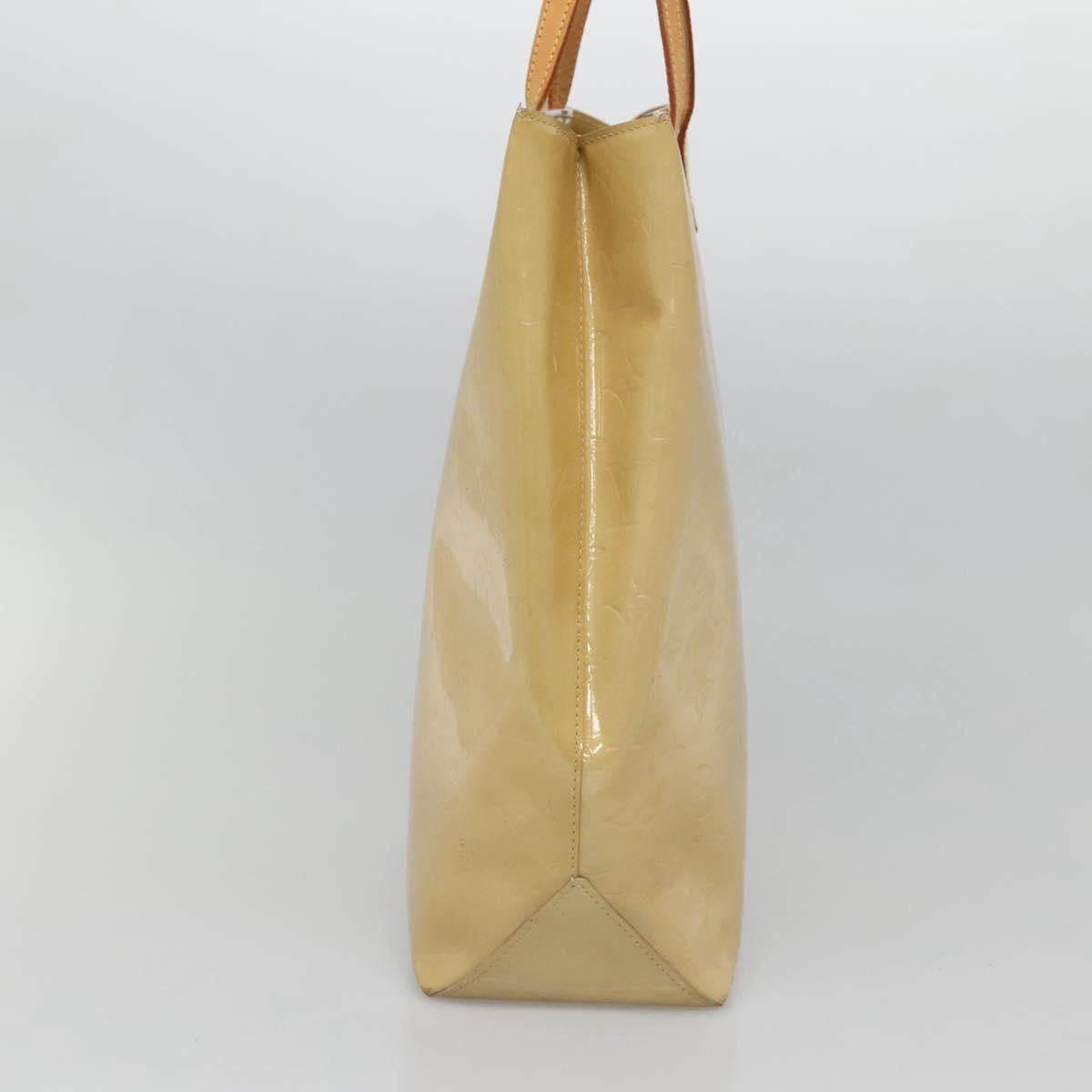 Louis Vuitton LOUIS VUITTON Monogram Vernis Reade MM Hand Bag Beige M91141 Size ONE SIZE - 4 Thumbnail