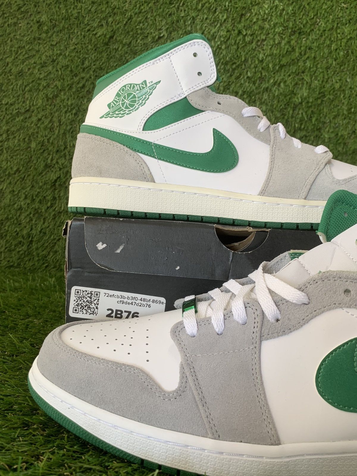 Jordan Brand Jordan 1 Mid SE White Pine Green Smoke Grey Size US 14 / EU 47 - 3 Thumbnail