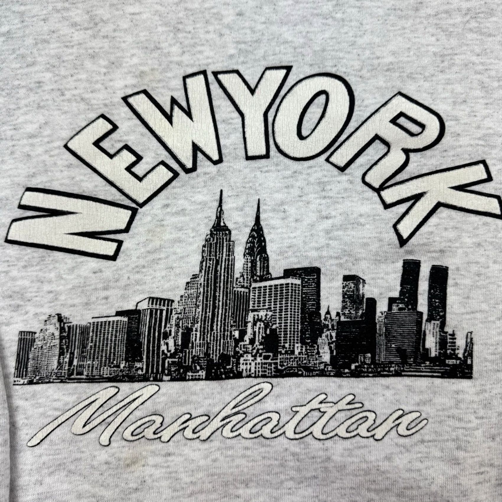 Delta VINTAGE Delta Sweatshirt Men XL Crewneck Gray USA 90s New York City Empire State Twin Towers Size US XL / EU 56 / 4 - 2 Thumbnail