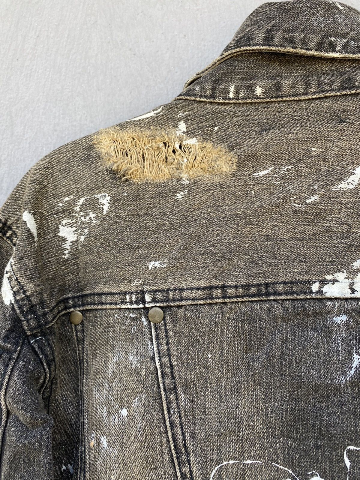 Japanese Brand × Seditionaries MIDAS WASHED BLACK DISTRESSED PAINTER DENIM JACKET ANARCHY Size US M / EU 48-50 / 2 - 11 Thumbnail