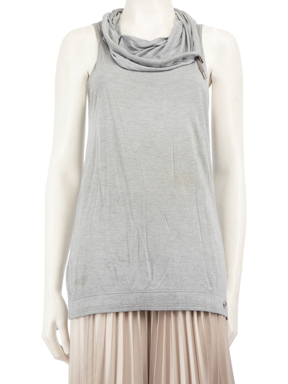 image of Gucci Grey Cowl Neckline Sleeveless Top, Women's (Size Small)
