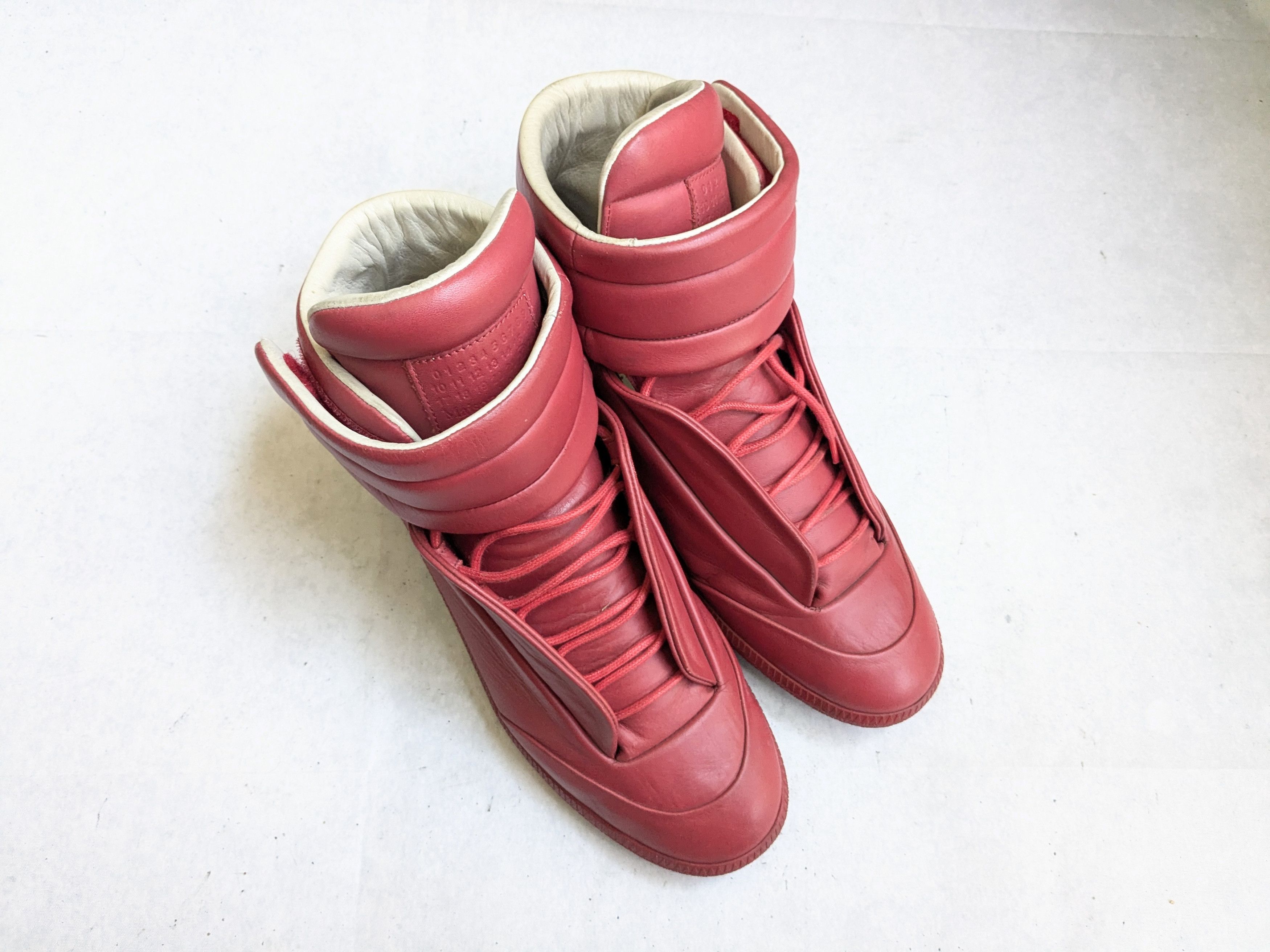 Maison Margiela Maison Margiela Future Navy Blue 14 47 Leather High Tops Size US 12 / EU 45 - 2 Thumbnail
