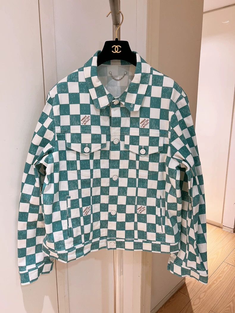 Louis Vuitton Louis Vuitton Checkered Denim Jacket-dmc Size US L / EU 52-54 / 3 - 1 Thumbnail