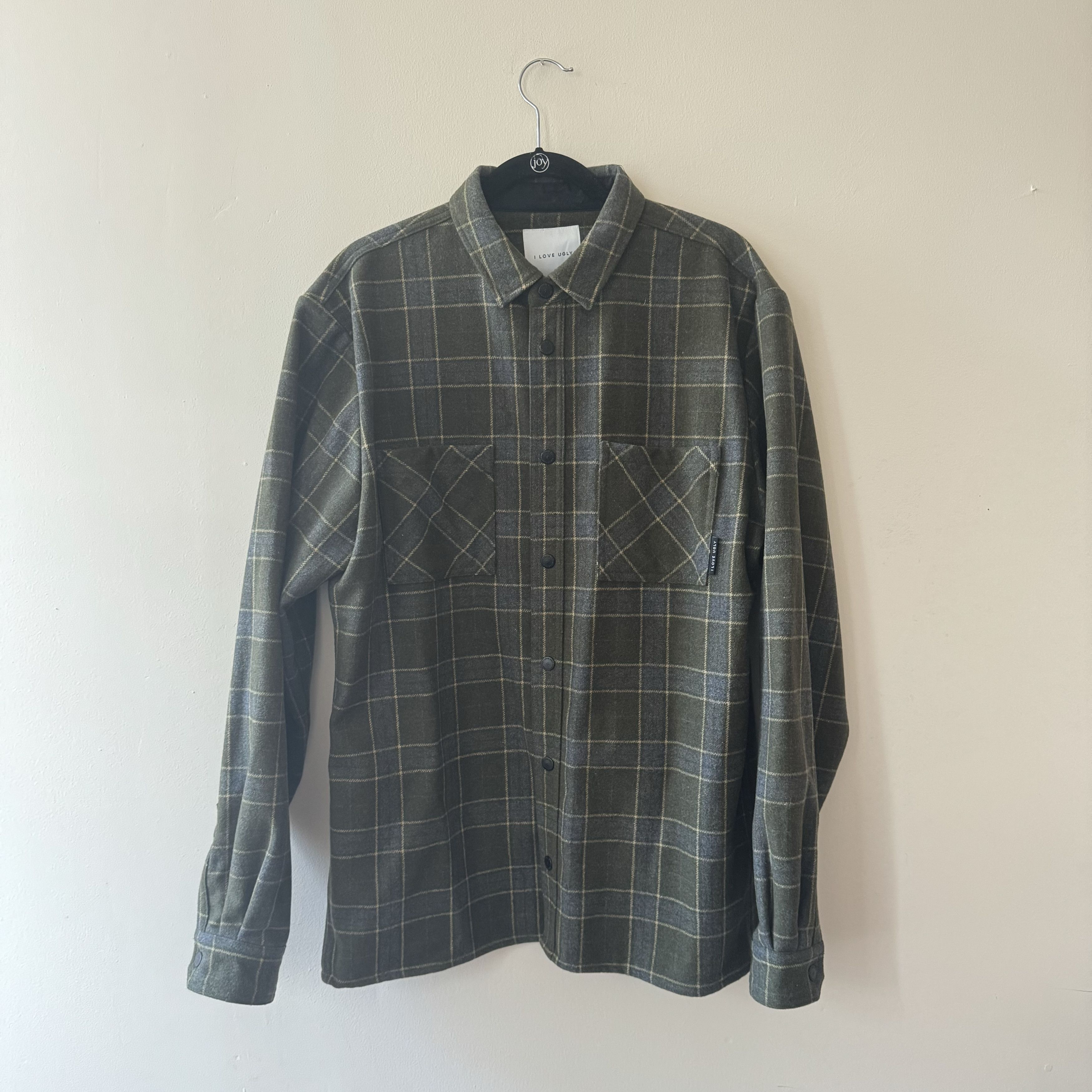 I Love Ugly Plaif Flannel Heavy Shirt Shacket Size US L / EU 52-54 / 3 - 1 Thumbnail