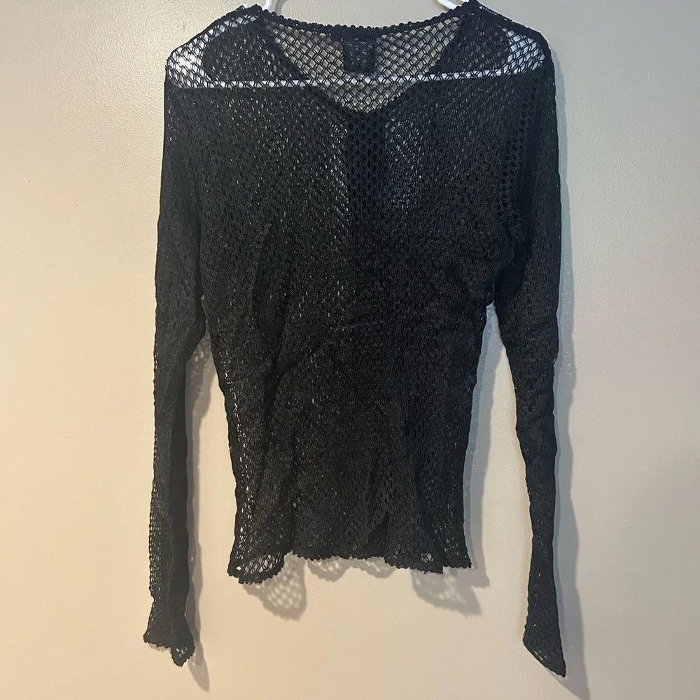 Vintage y2k vintage gothic fishnet crochet open weave cardigan Size M / US 6-8 / IT 42-44 - 5 Thumbnail