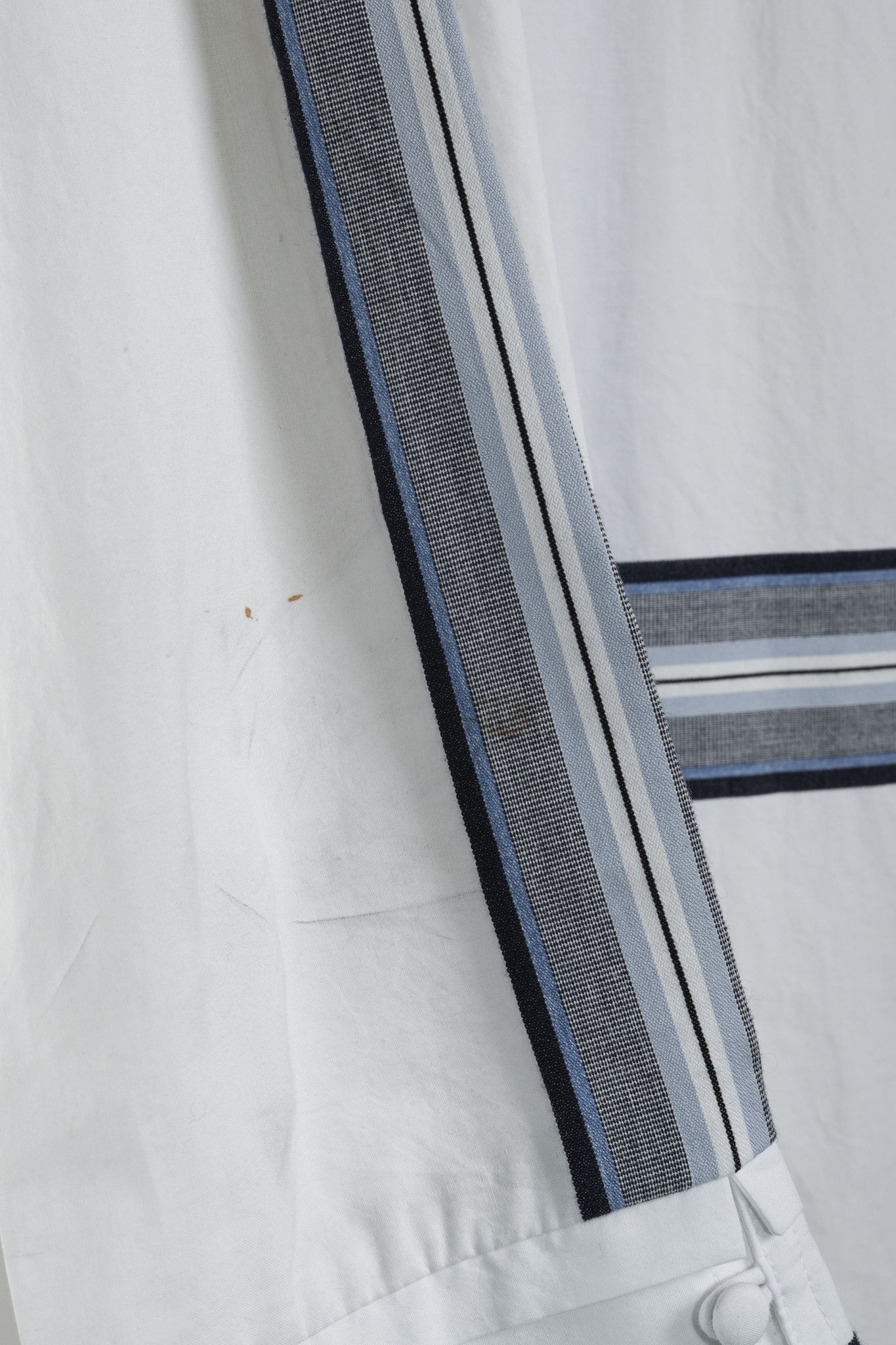 Derek Lam 10 Crosby Derek Lam White Cotton Button Down w/ Blue Striped P Size S / US 4 / IT 40 - 7 Thumbnail