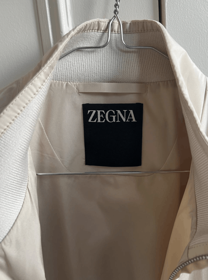Z Zegna Leather-Trimmed Silk Bomber Jacket Size US M / EU 48-50 / 2 - 4 Thumbnail
