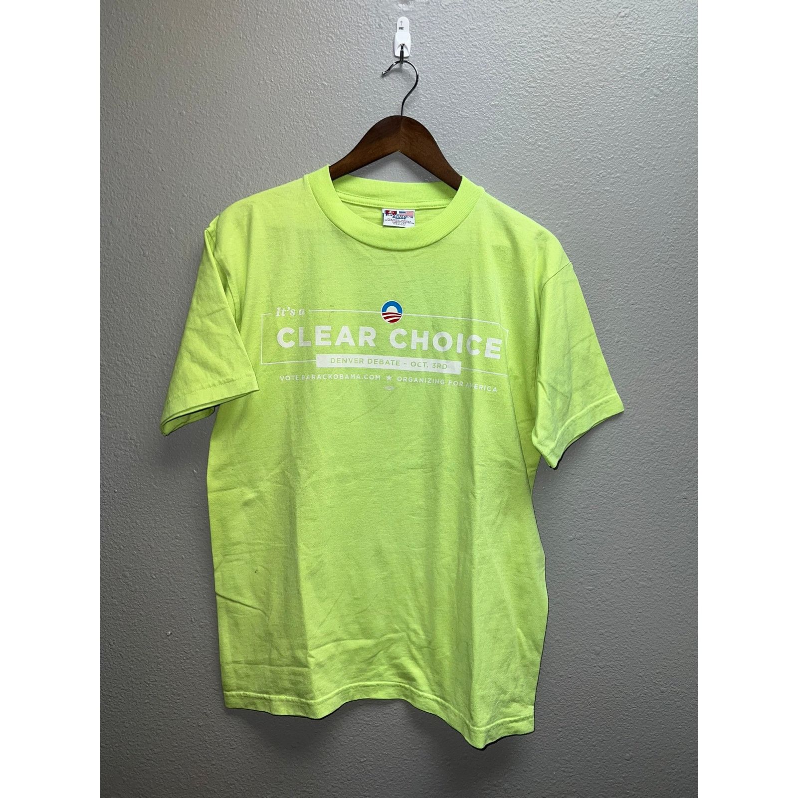 Vintage Vote Barack Obama Shirt It's A Clear Choice Democracy Tee M Size US M / EU 48-50 / 2 - 1 Thumbnail