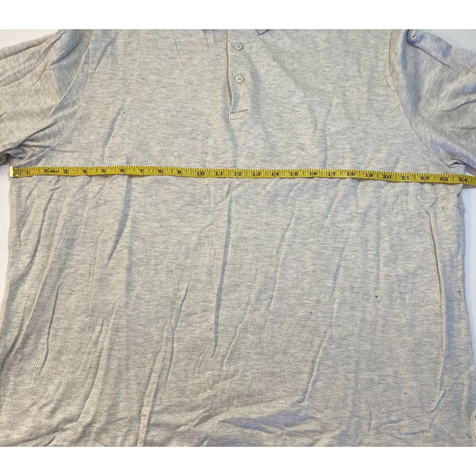 Vintage VINTAGE Polo Golf Mens Short Sleeve Shirt Herringbone Light Gray XL Polo Golf Shirt Short Sleeve Mens XL Gray Button-Up Collar Down Logo Knit Cotton Size US XL / EU 56 / 4 - 6 Thumbnail