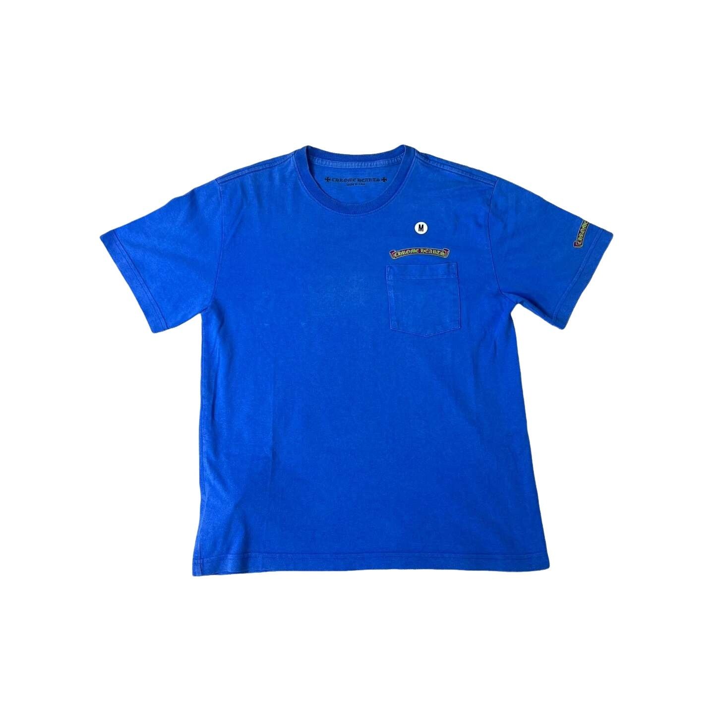 Chrome Hearts Scroll Logo Short Sleeve Tee Shirt Blue Purple Lime 