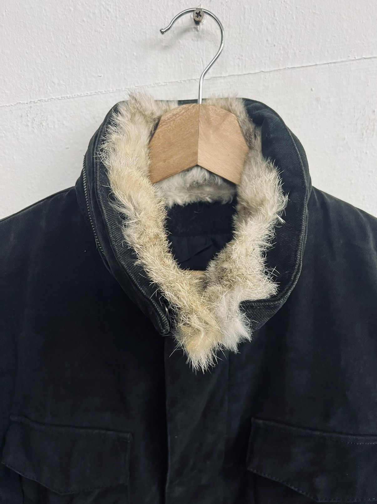 Calvin Klein × Calvin Klein 205W39NYC Vintage Calvin Klein Denim Chore Fur Jacket Size US M / EU 48-50 / 2 - 5 Thumbnail