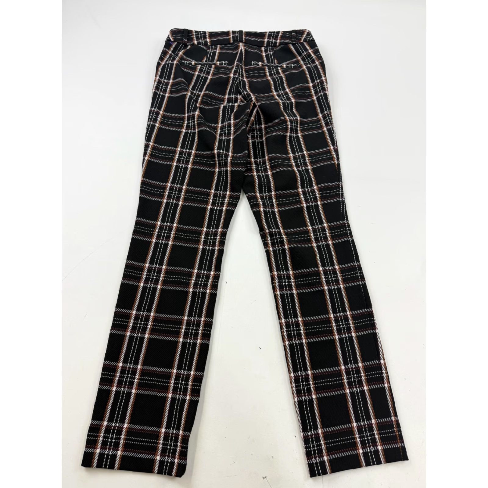 Banana Republic Banana Republic Sloan Dress Pants Womens 6L Black Plaid Slim Tapered Stretch Slacks Size 28" / US 6 / IT 42 - 6 Thumbnail