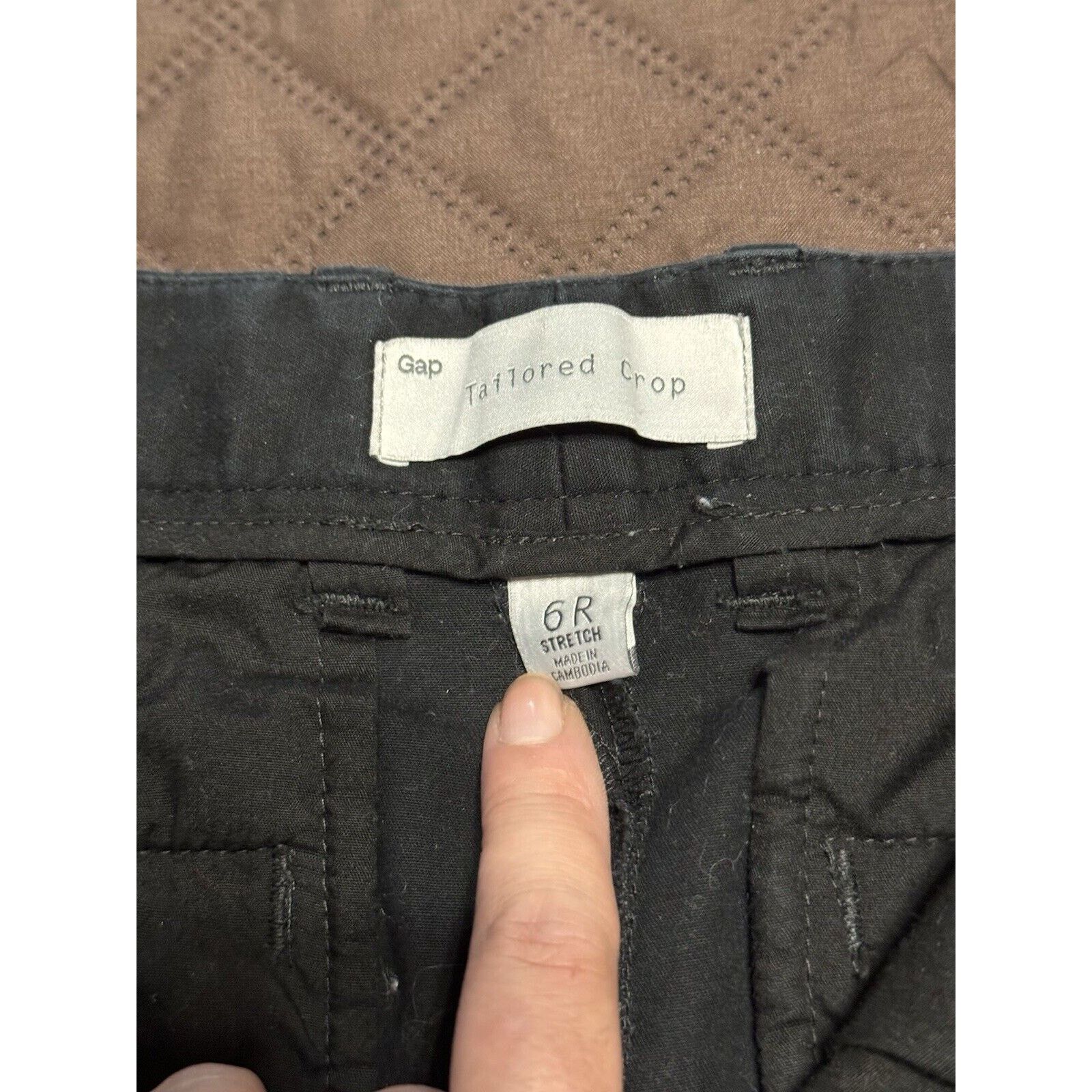 Gap GAP Women's Black Tailored Crop Pants Slacks Stretch - 6R Size 28" / US 6 / IT 42 - 4 Thumbnail