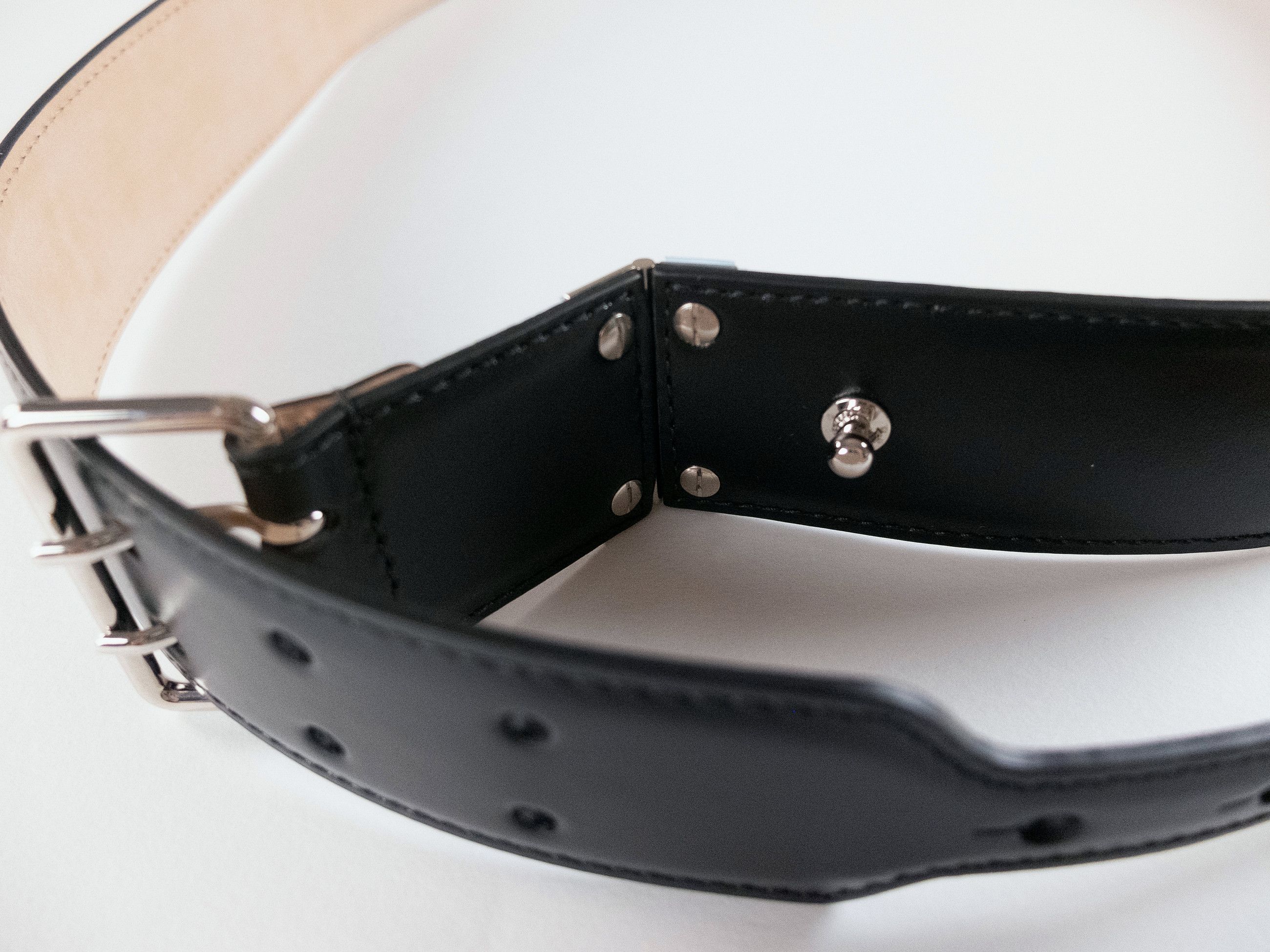 Alexander McQueen ALEXANDER MCQUEEN black leather military belt Size 100 q Size 38 - 5 Thumbnail