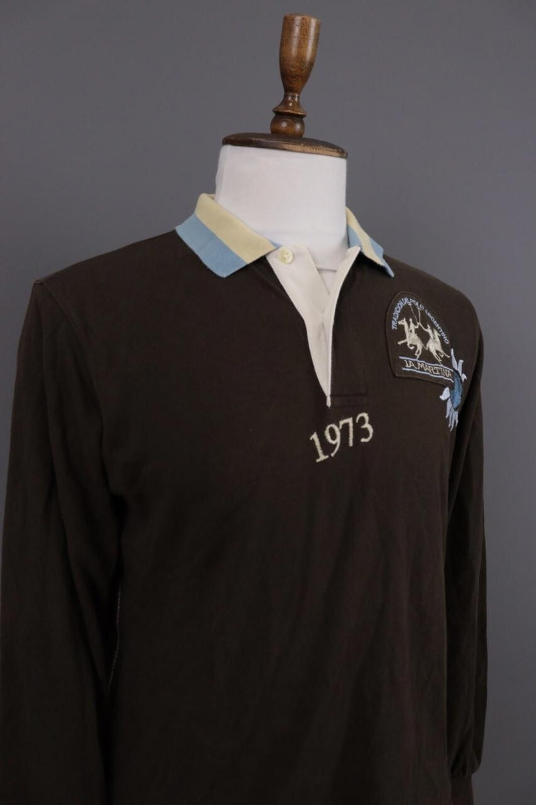 La Martina La Martina Archive 1973 Brown Rubgy Polo Shirt Size M Size US M / EU 48-50 / 2 - 7 Thumbnail