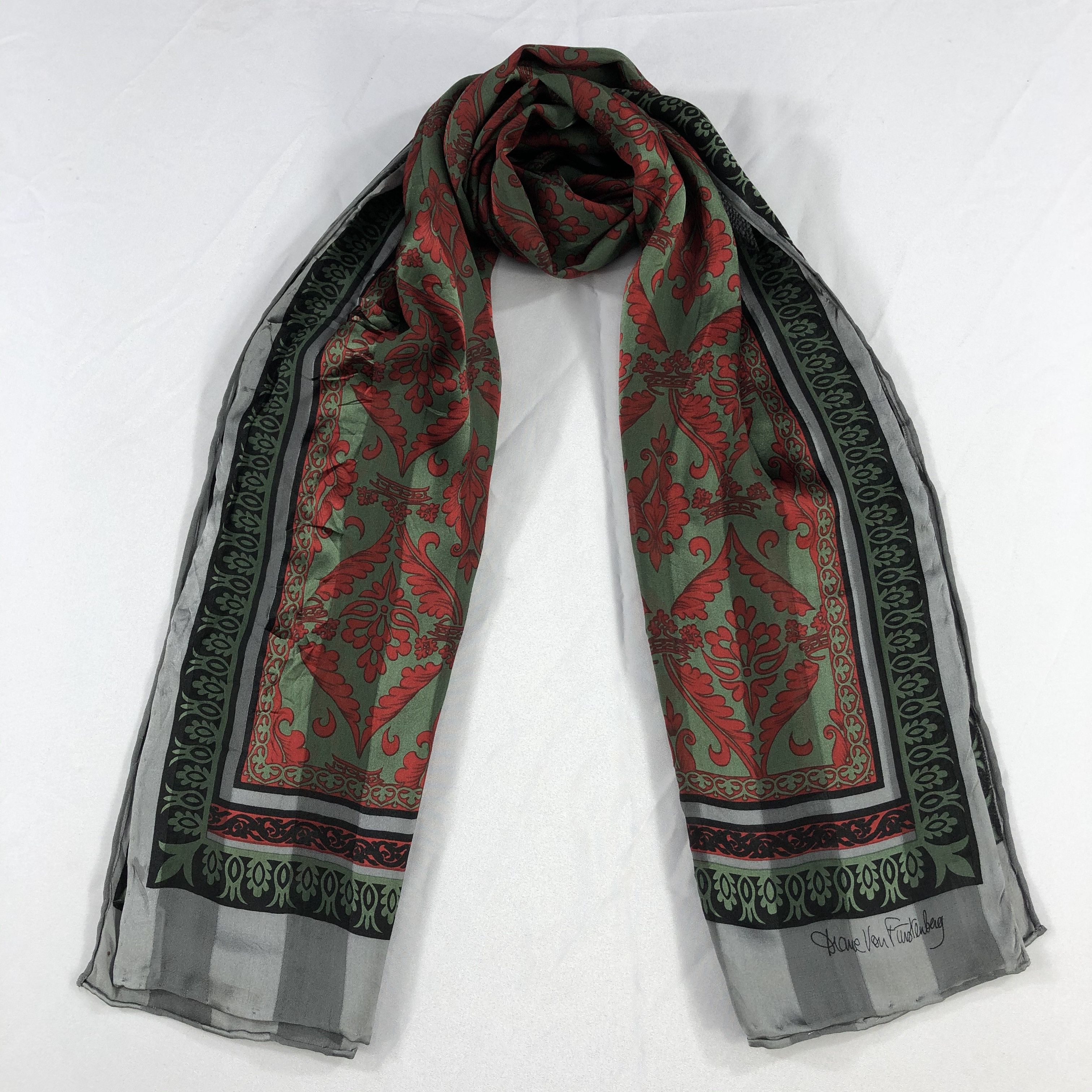 Diane von Furstenberg × Vintage Vintage Diane Von Furstenberg Silk Scarf Size ONE SIZE - 2 Thumbnail
