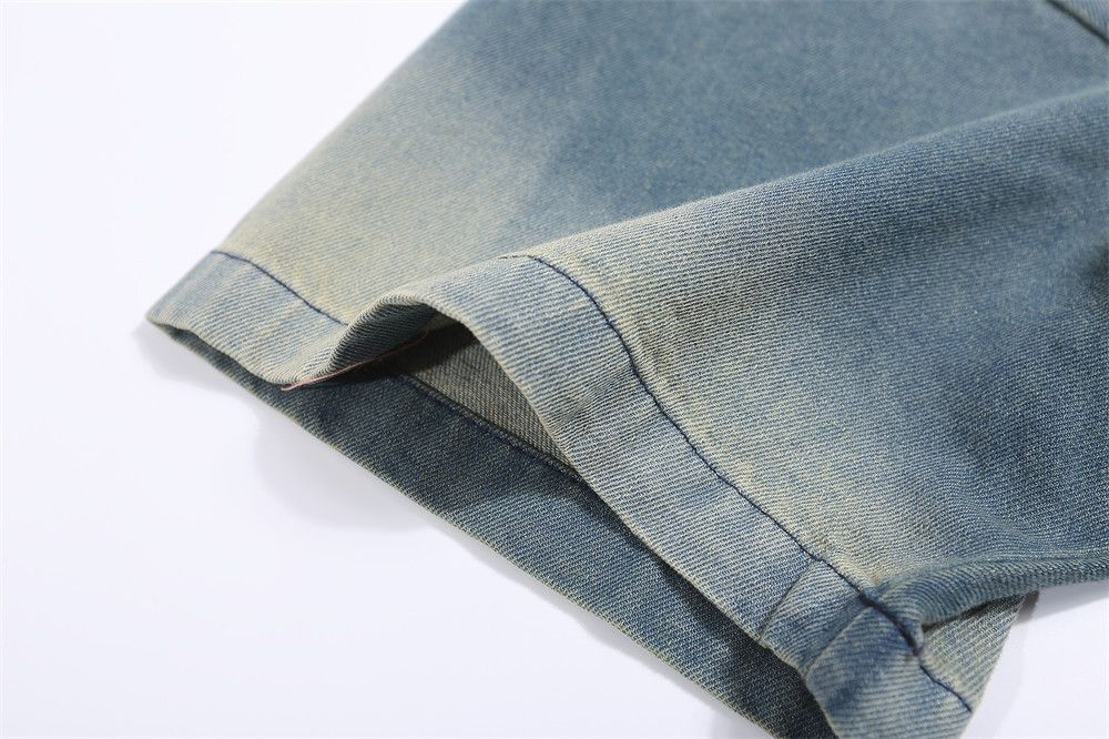 Japanese Brand × Vintage Letter Embroidered Denim Crew Neck Vintage T-Shirt Size US L / EU 52-54 / 3 - 6 Thumbnail