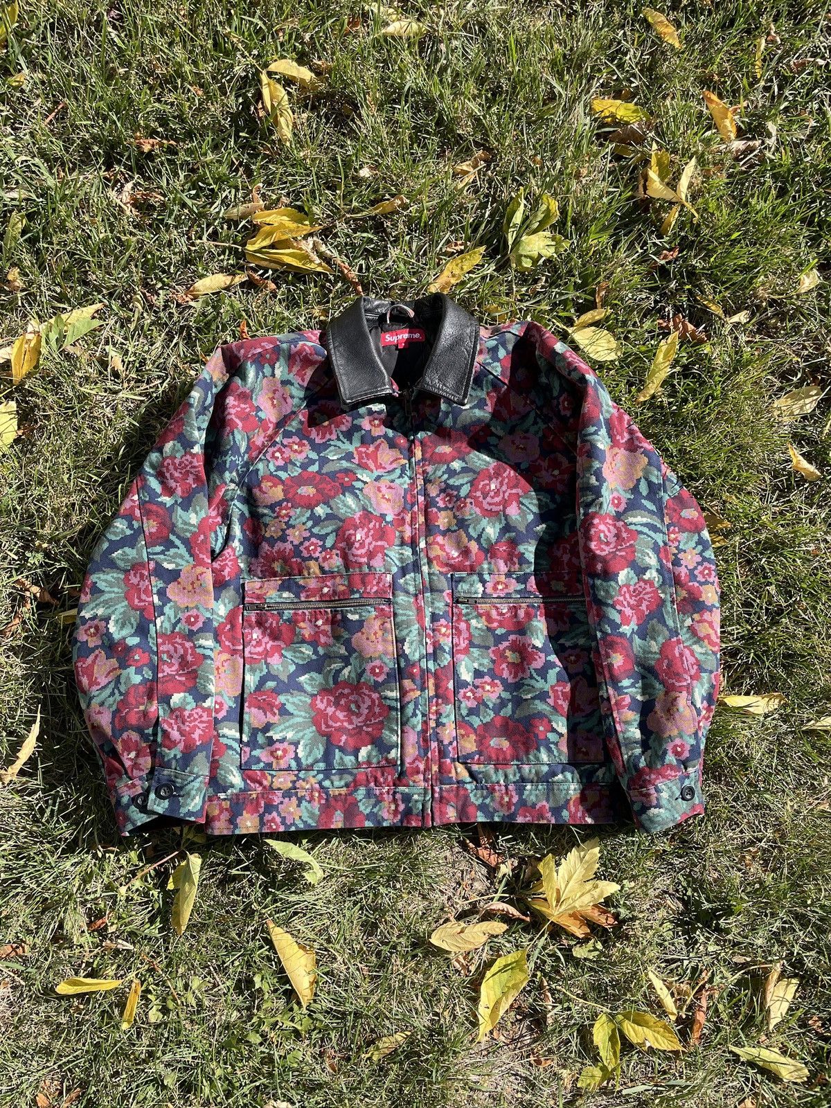 Supreme Supreme Leather Collar Work Jacket Digi Floral Size US S / EU 44-46 / 1 - 1 Thumbnail