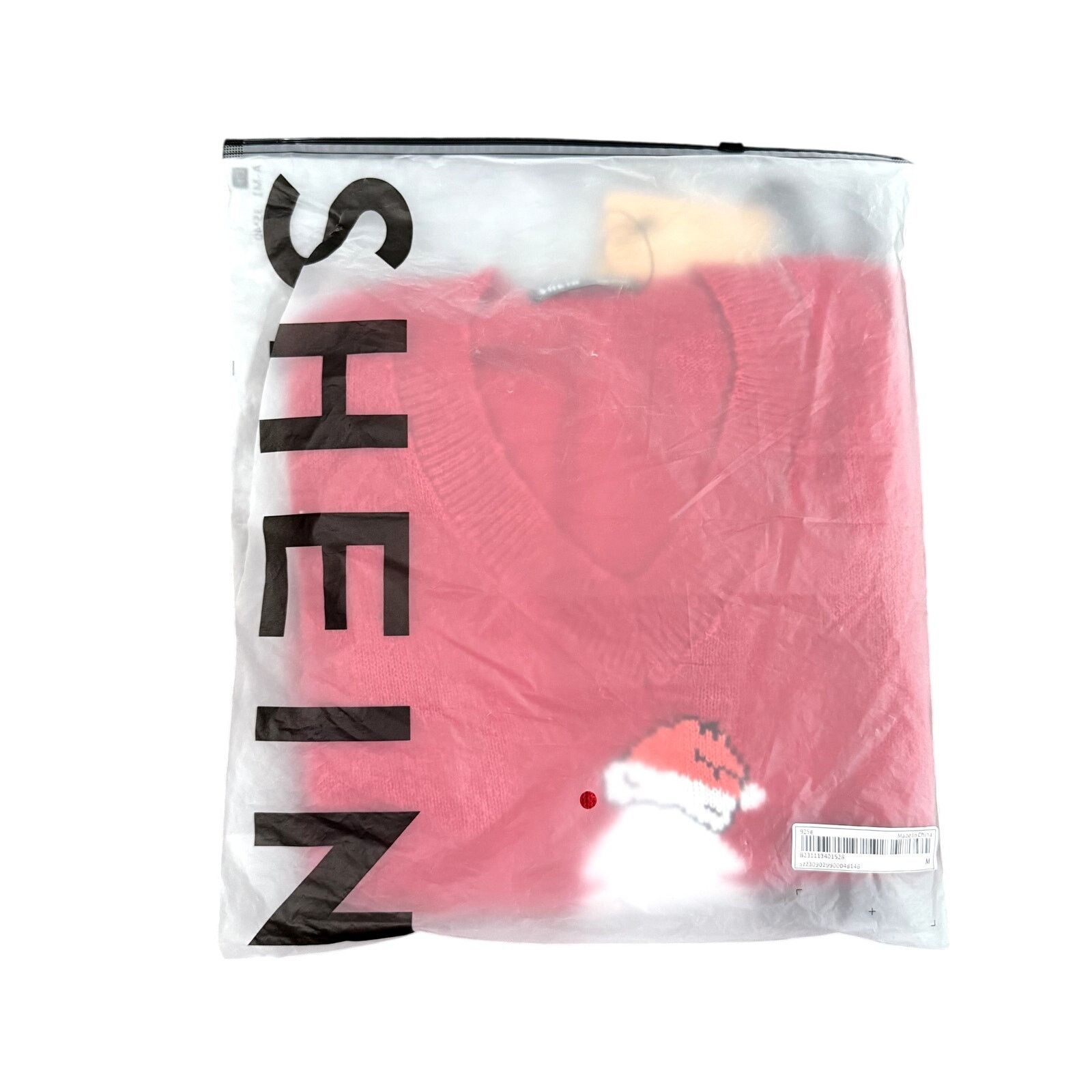Shein Woman's Christmas Tree with Hat V-Neck Sweater in Red Size M Size M / US 6-8 / IT 42-44 - 3 Thumbnail